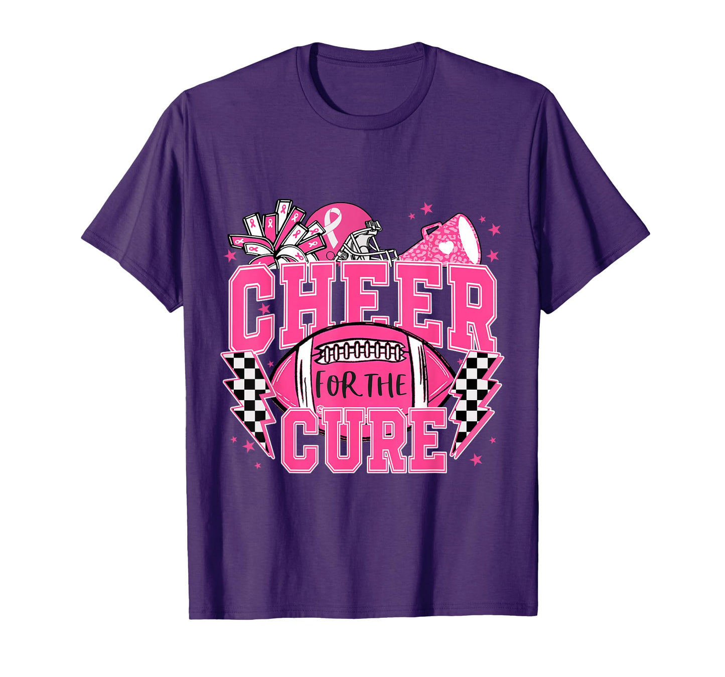 Cheer for The Cure Breast Cancer Awareness Cheerleader T-Shirt
