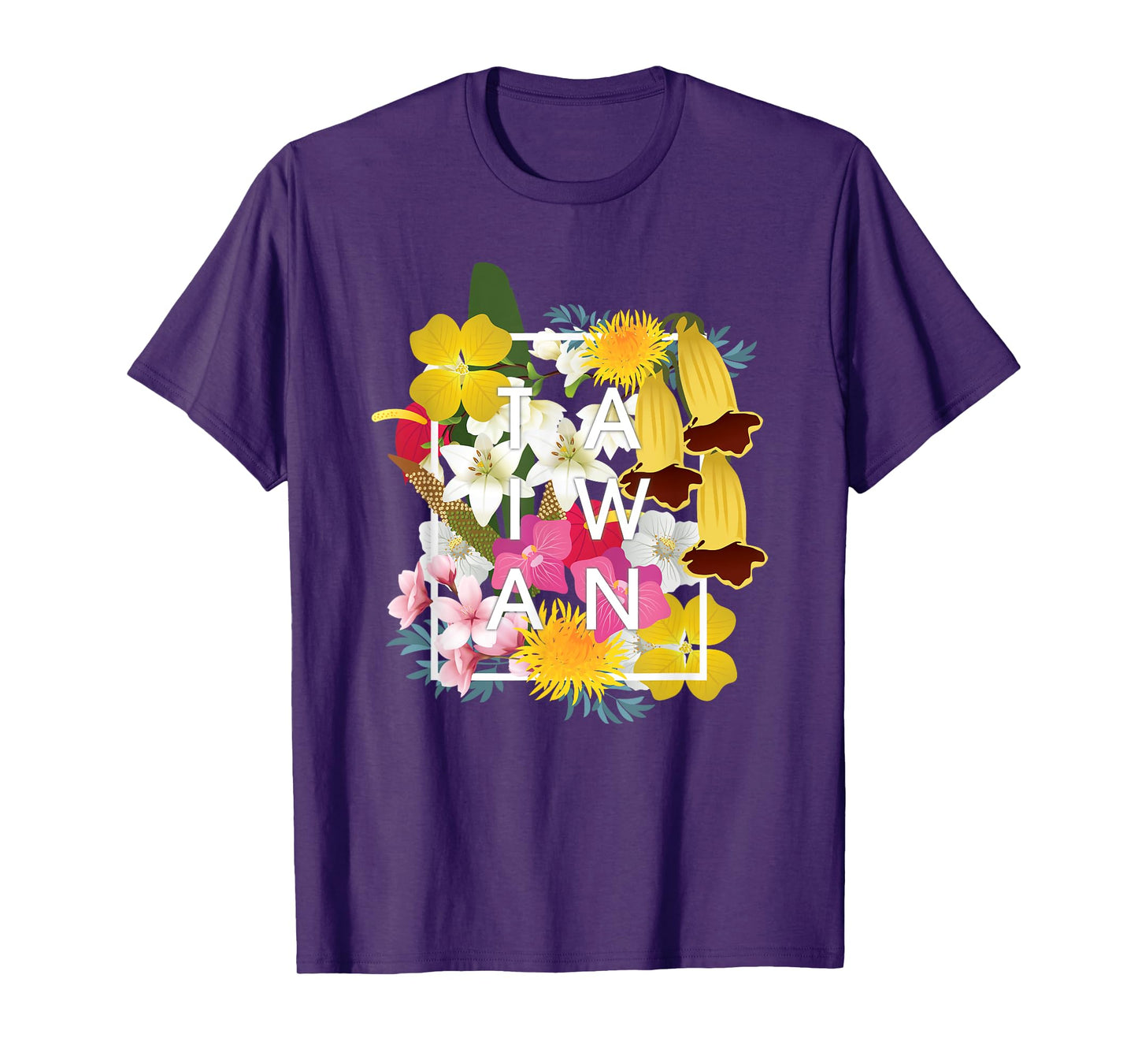 Flowers of Taiwan Word Art - Taiwanese Pride T-Shirt