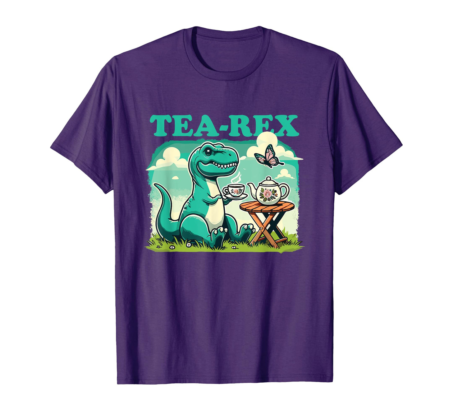 Tea-Rex Funny Dinosaur Tea Lover T-Shirt