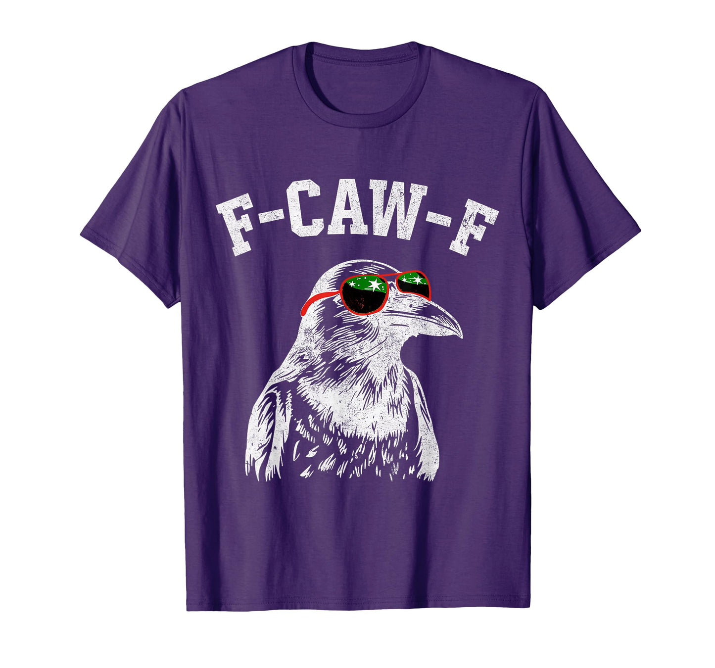 F-Caw-F Black Crow Bird Retro Vintage Christmas T-Shirt