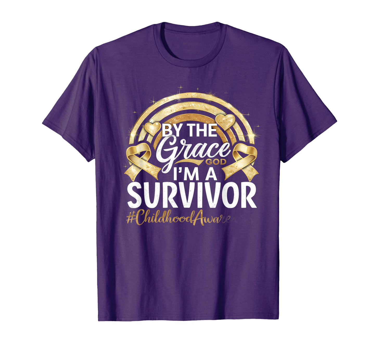 Childhood Cancer Awareness Gold Ribbon I'm A Survivor T-Shirt