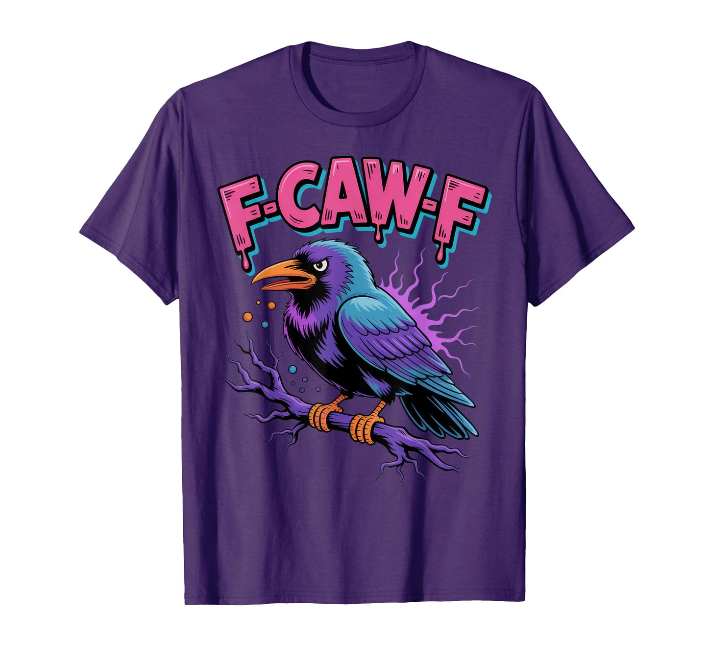 F-CAW-F Fun Raven Art for Halloween Party Vibes T-Shirt