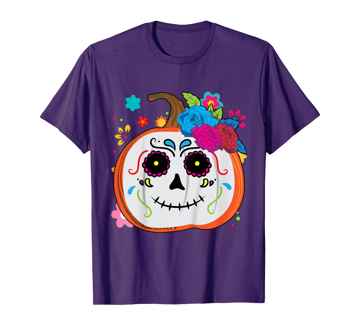 Kids Dia De Los Muertos Pumpkin Day of Dead Baby Toddler Boy Girl T-Shirt