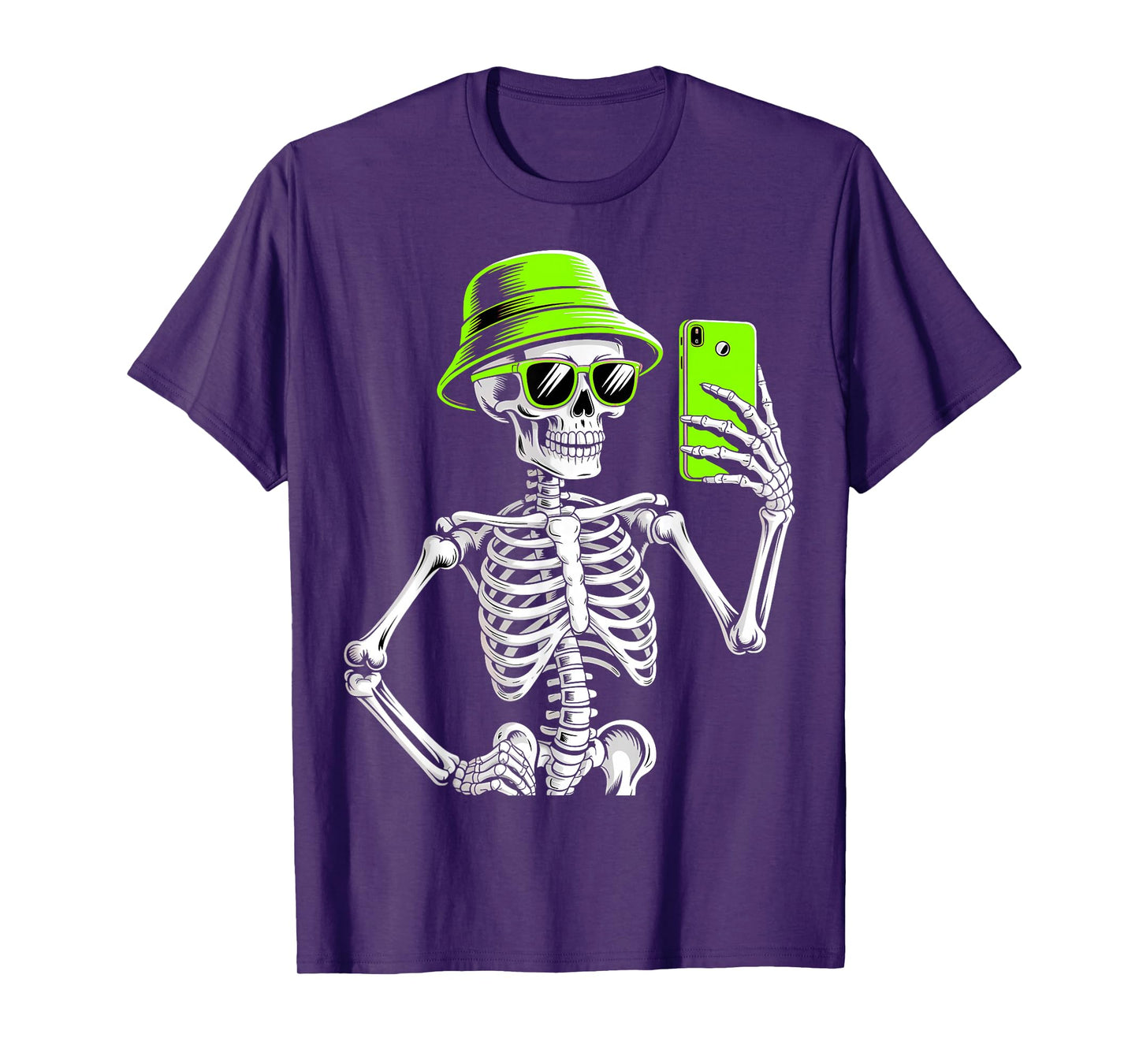 Halloween Skeleton Selfie Costume T-Shirt