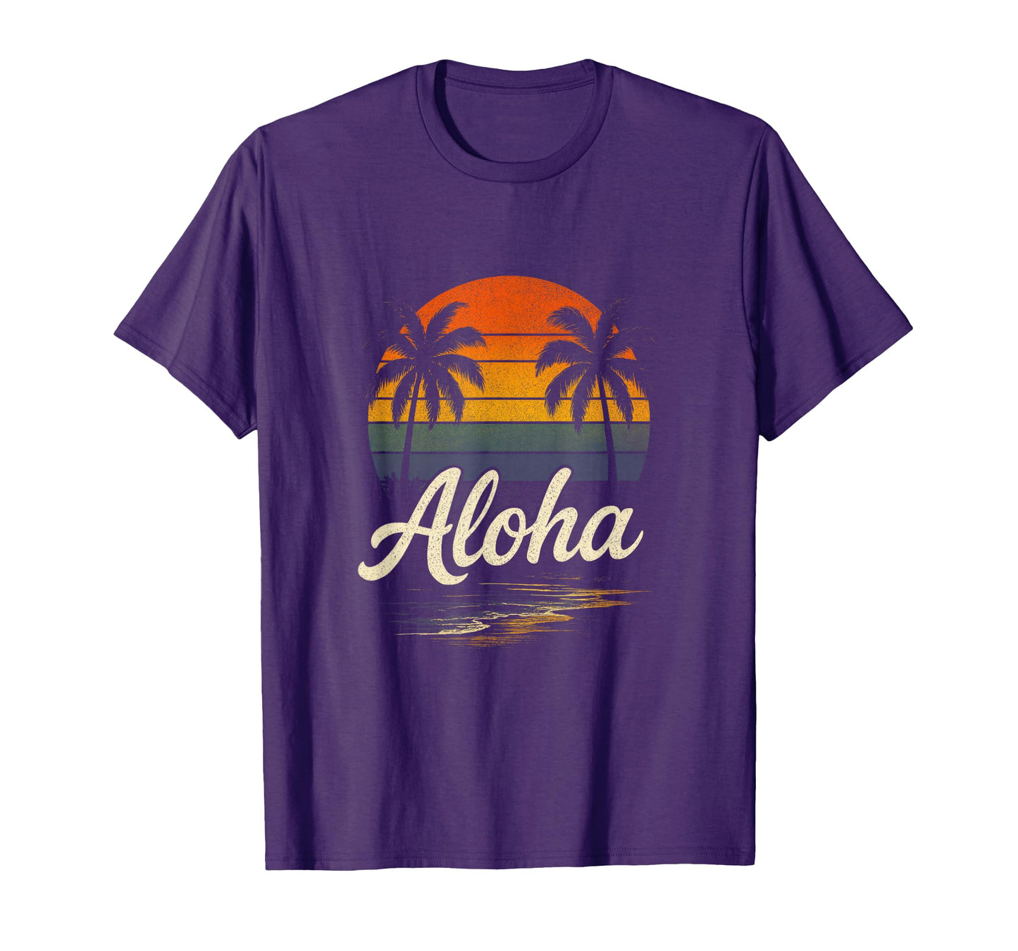 Aloha Hawaii Hawaiian Island Palm Beach Surfboard T-Shirt