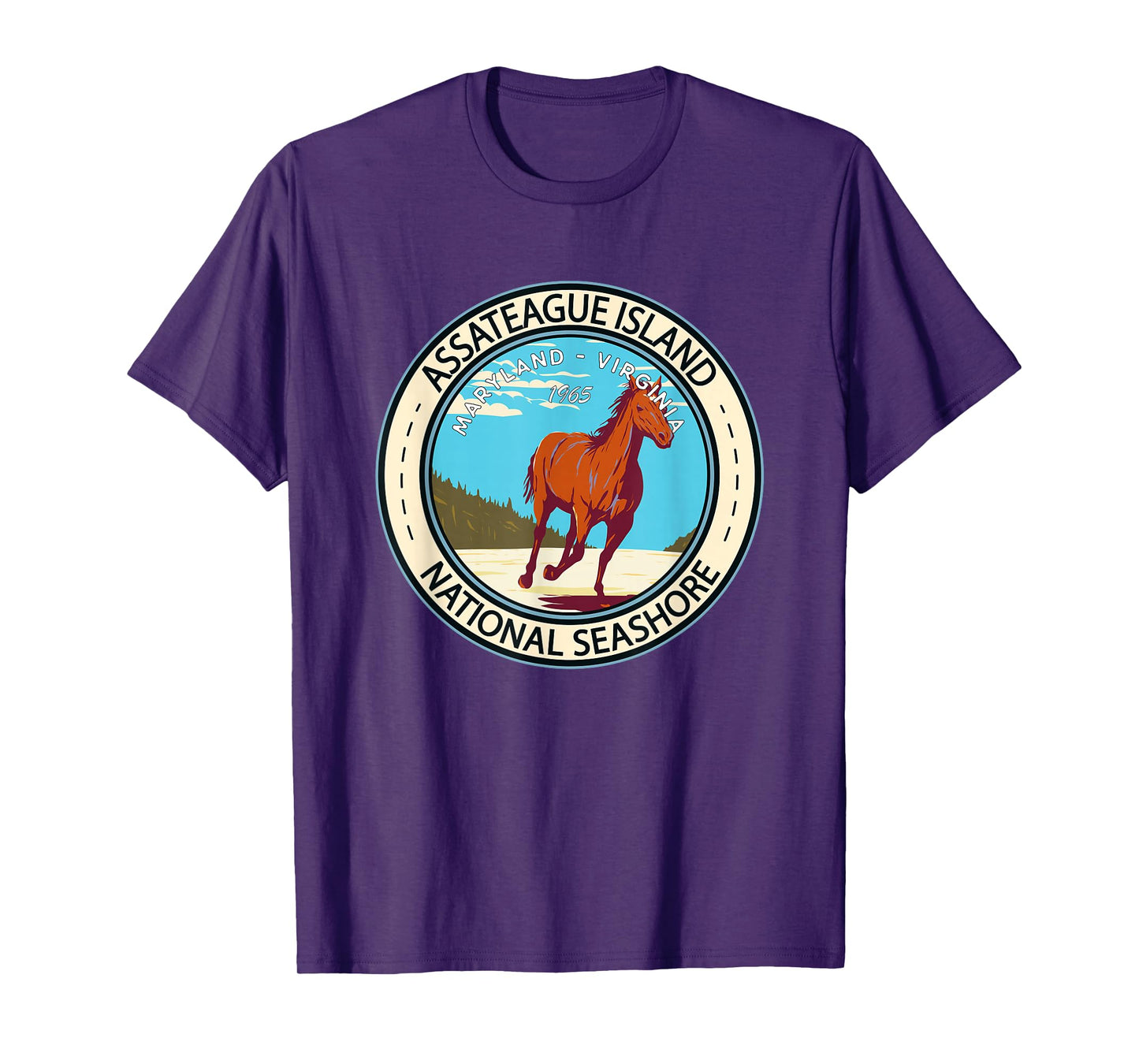 Assateague Island National Seashore Badge Vintage T-Shirt