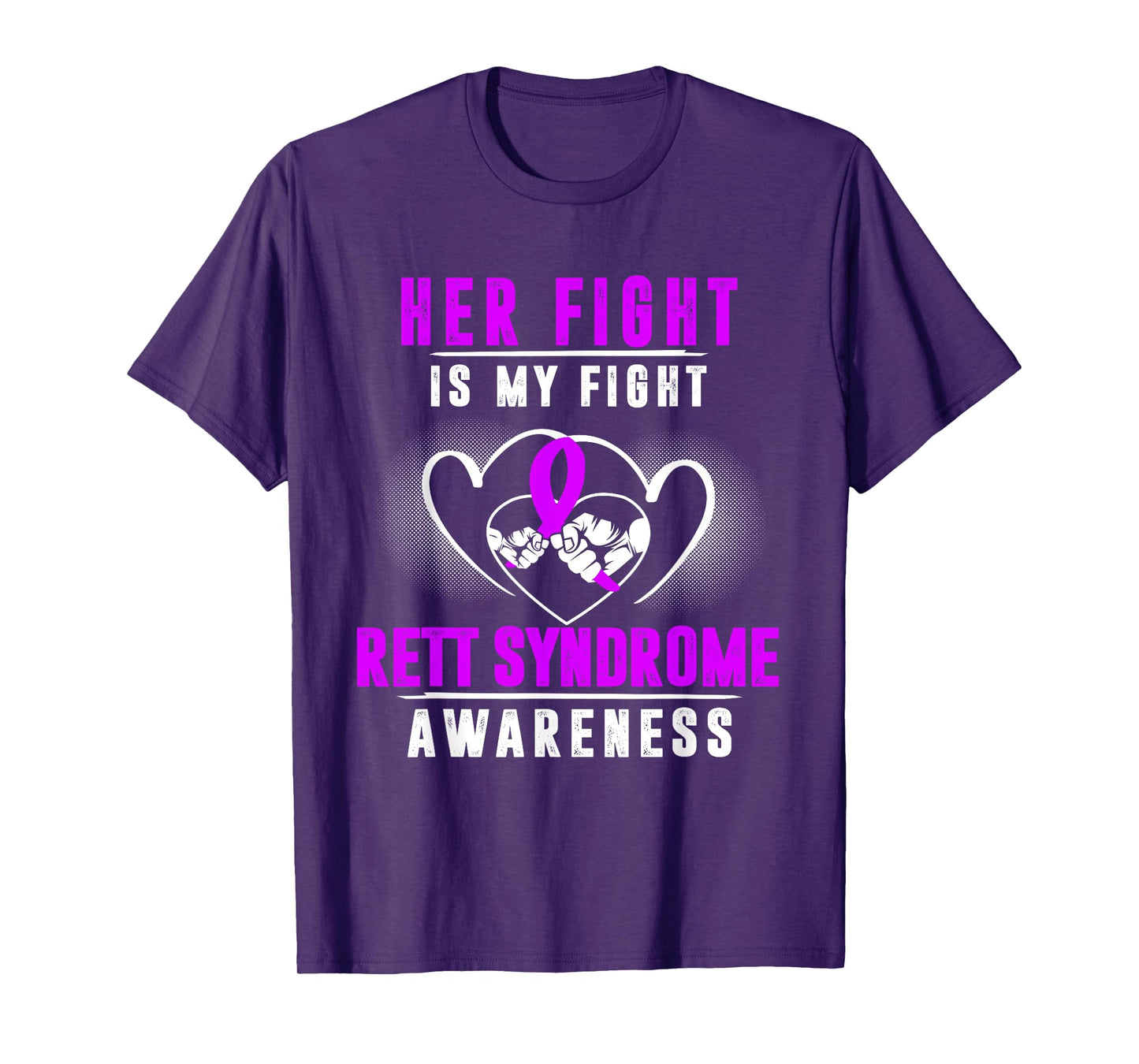 Rett Syndrome Awareness Month RTS Purple Ribbon Girl Mom Dad T-Shirt