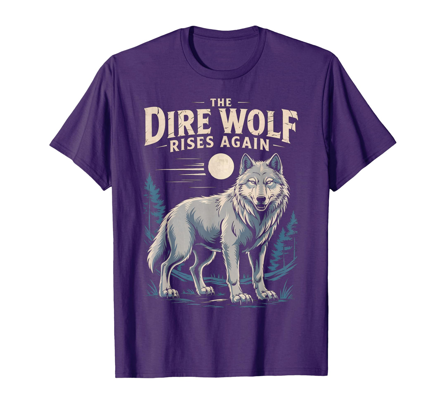 Dire Wolf Rises Again Dire Wolf White Wolf Animal Dire Wolf T-Shirt