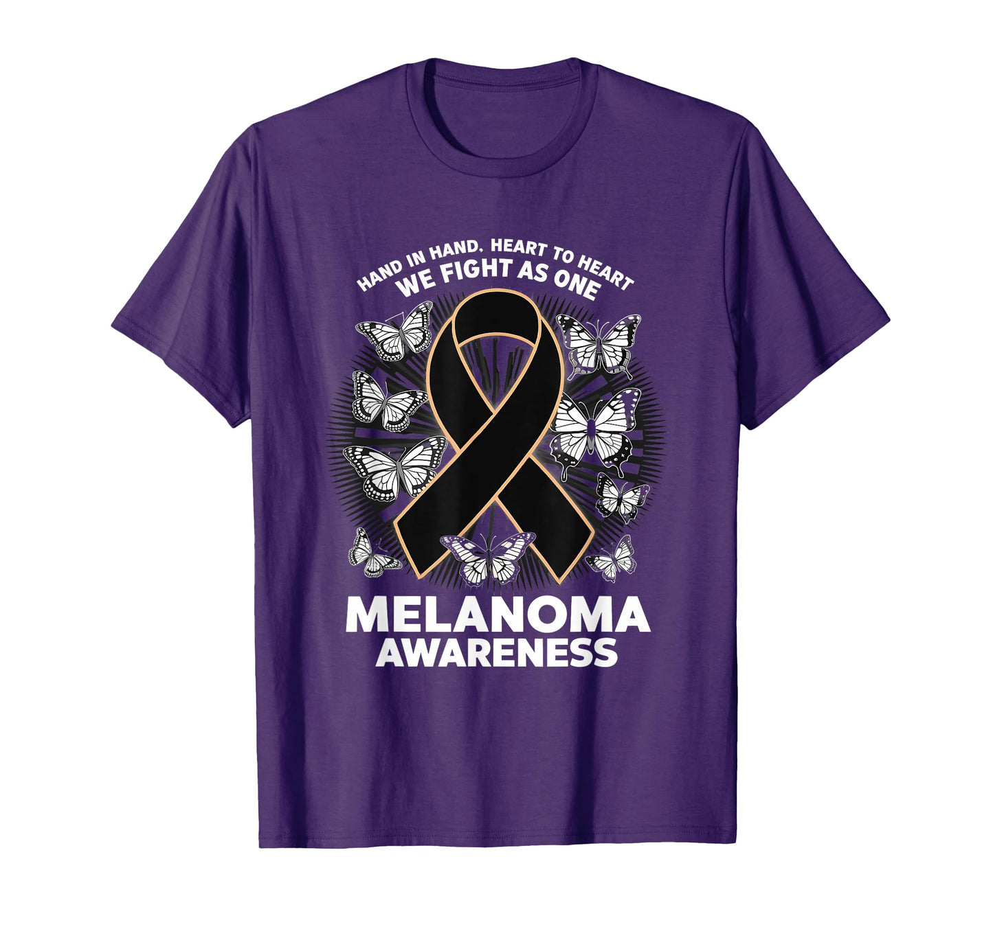Melanoma Cancer Awareness Month We Fight As One Skin Cancer T-Shirt