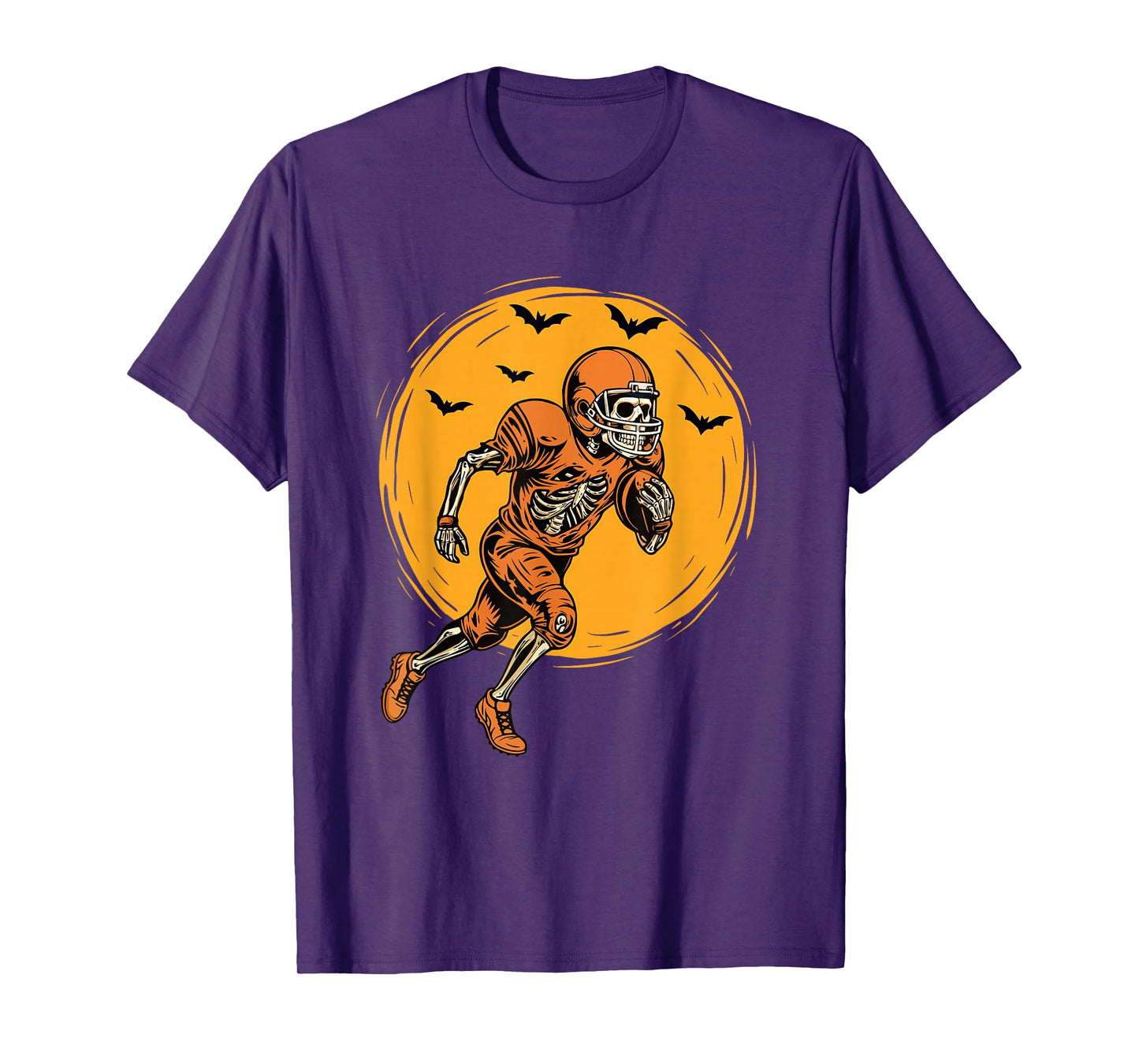 Skeleton Football Player - Spooky Halloween Footballer T-Shirt