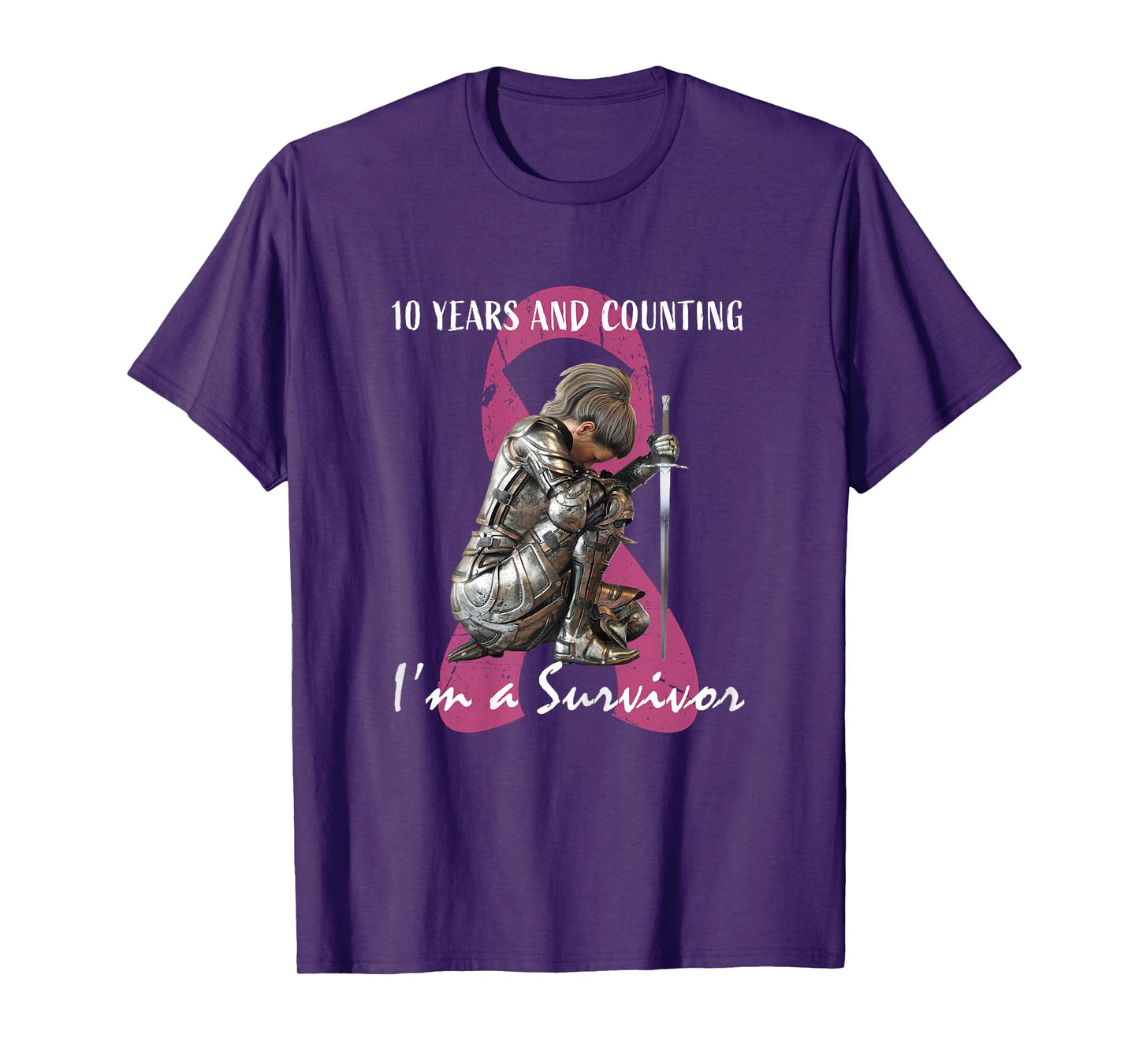 10 Years Cancer Free Gifts 10 Year Breast Cancer Survivor T-Shirt