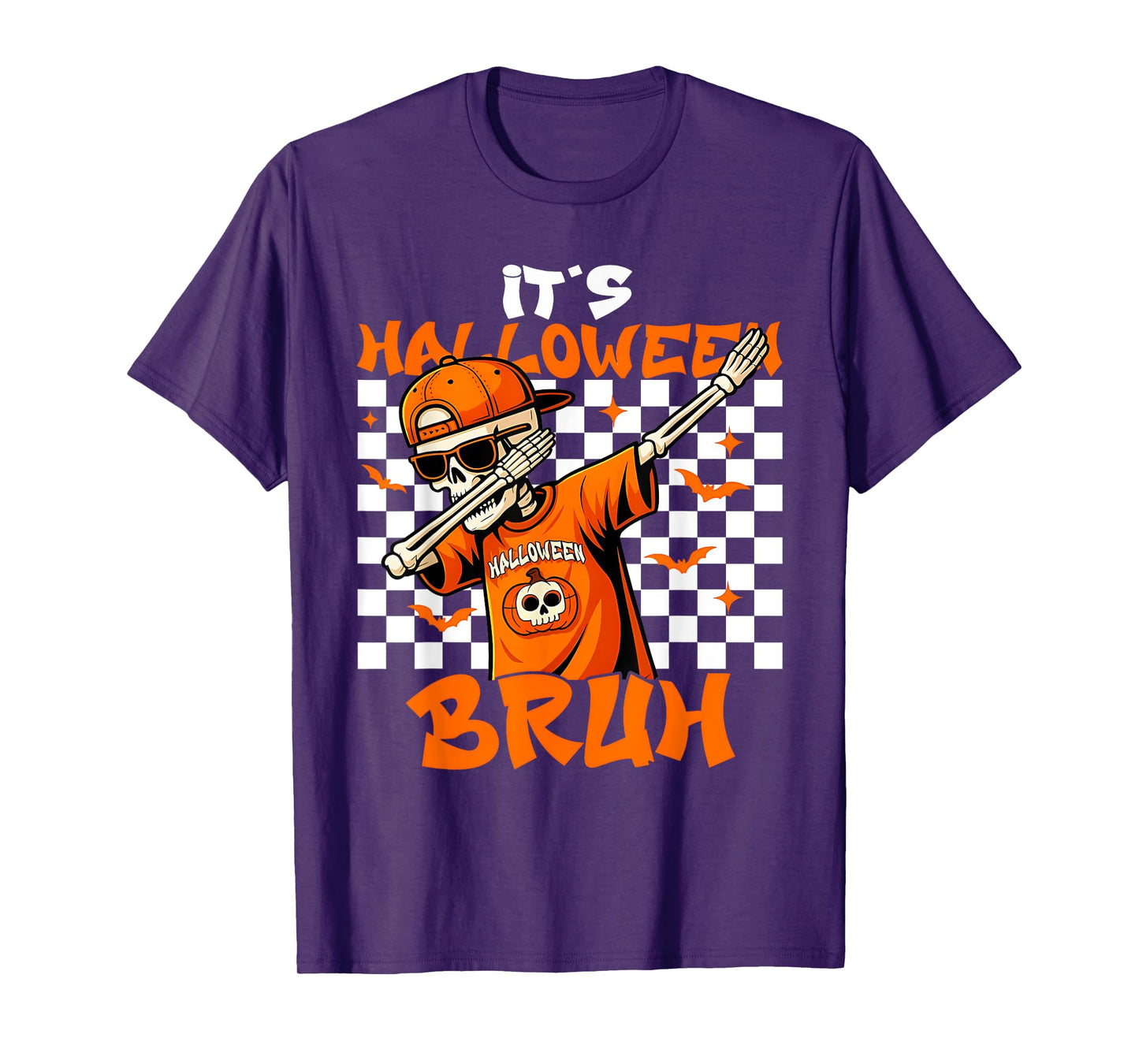 Bruh It’s Halloween Dabbing Spooky Skeleton Halloween T-Shirt