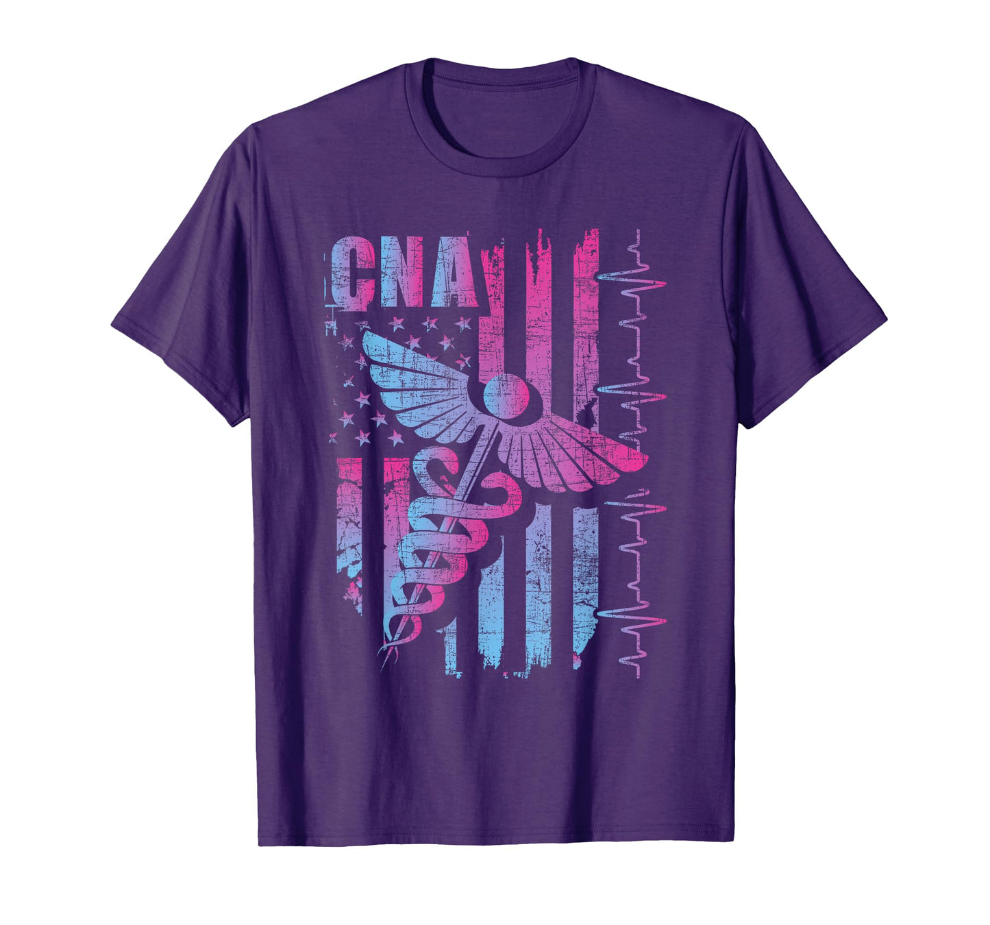 CNA - Certified Nursing Assistant USA Flag Healthcare Worker T-Shirt