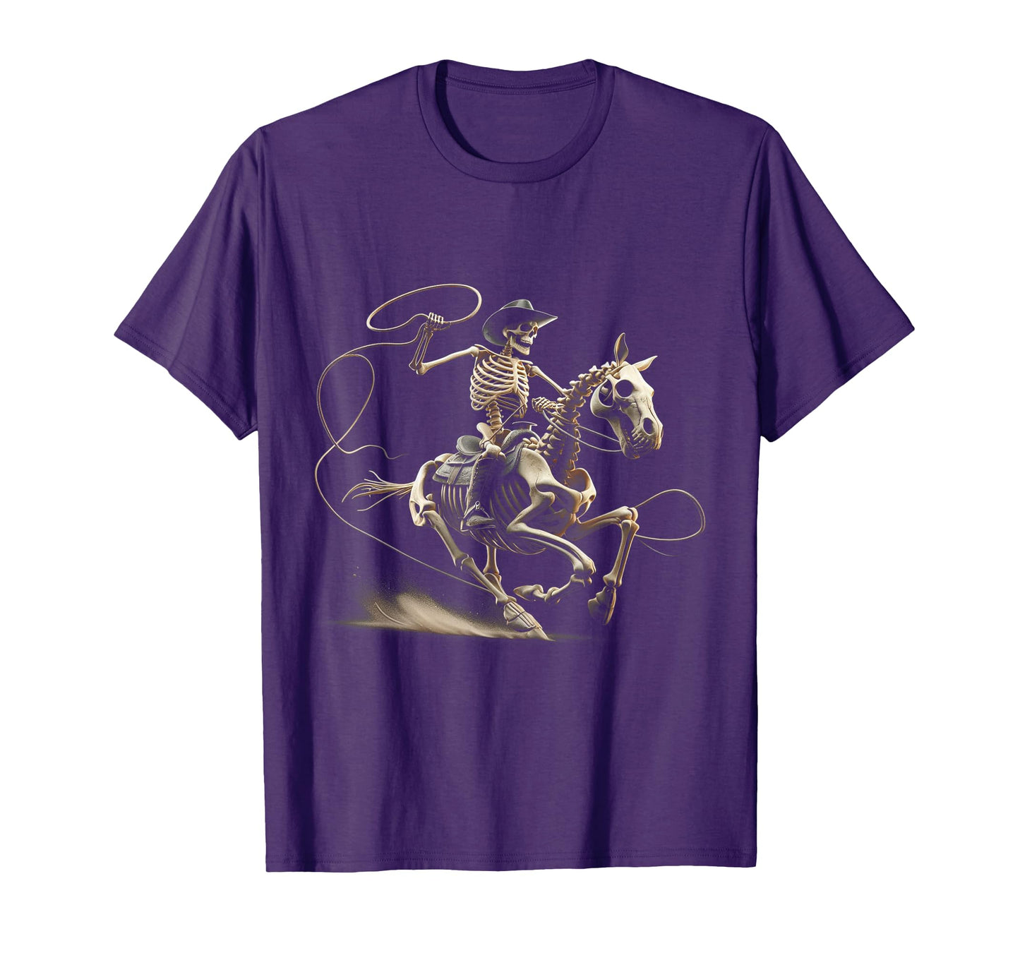 Halloween Cowboy Horse Skeleton Costume T-Shirt