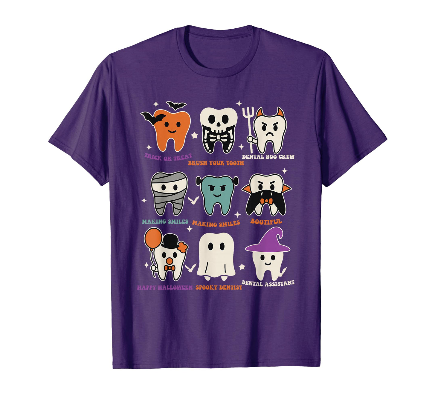 Halloween Dental Boo Crew Dentist Costume Teeth Women Men T-Shirt