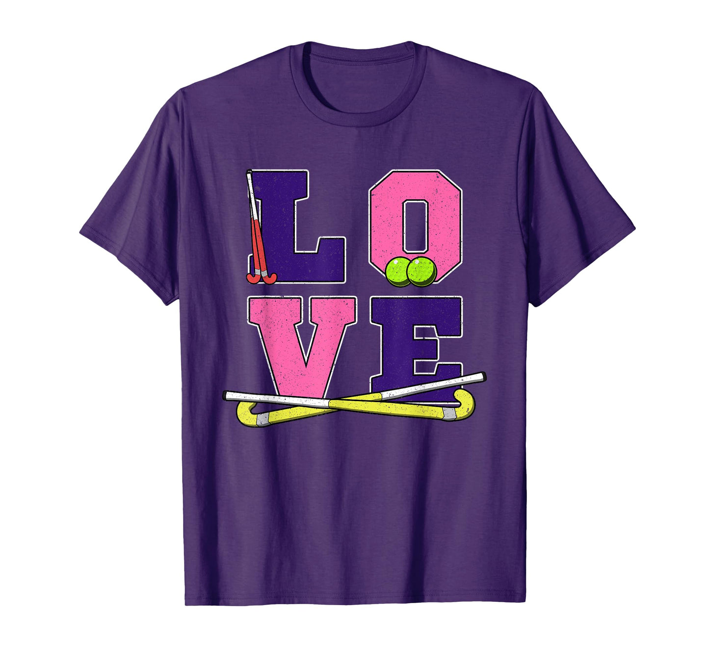 Girls Women's Love Field Hockey Art - Hockey Mom Gift T-Shirt