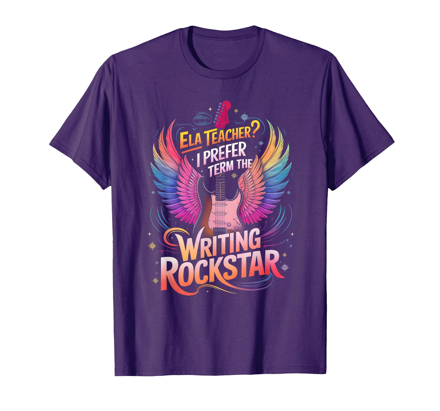 Cute ELA Teacher WRITING ROCKSTAR Book Lover Test Day Team T-Shirt