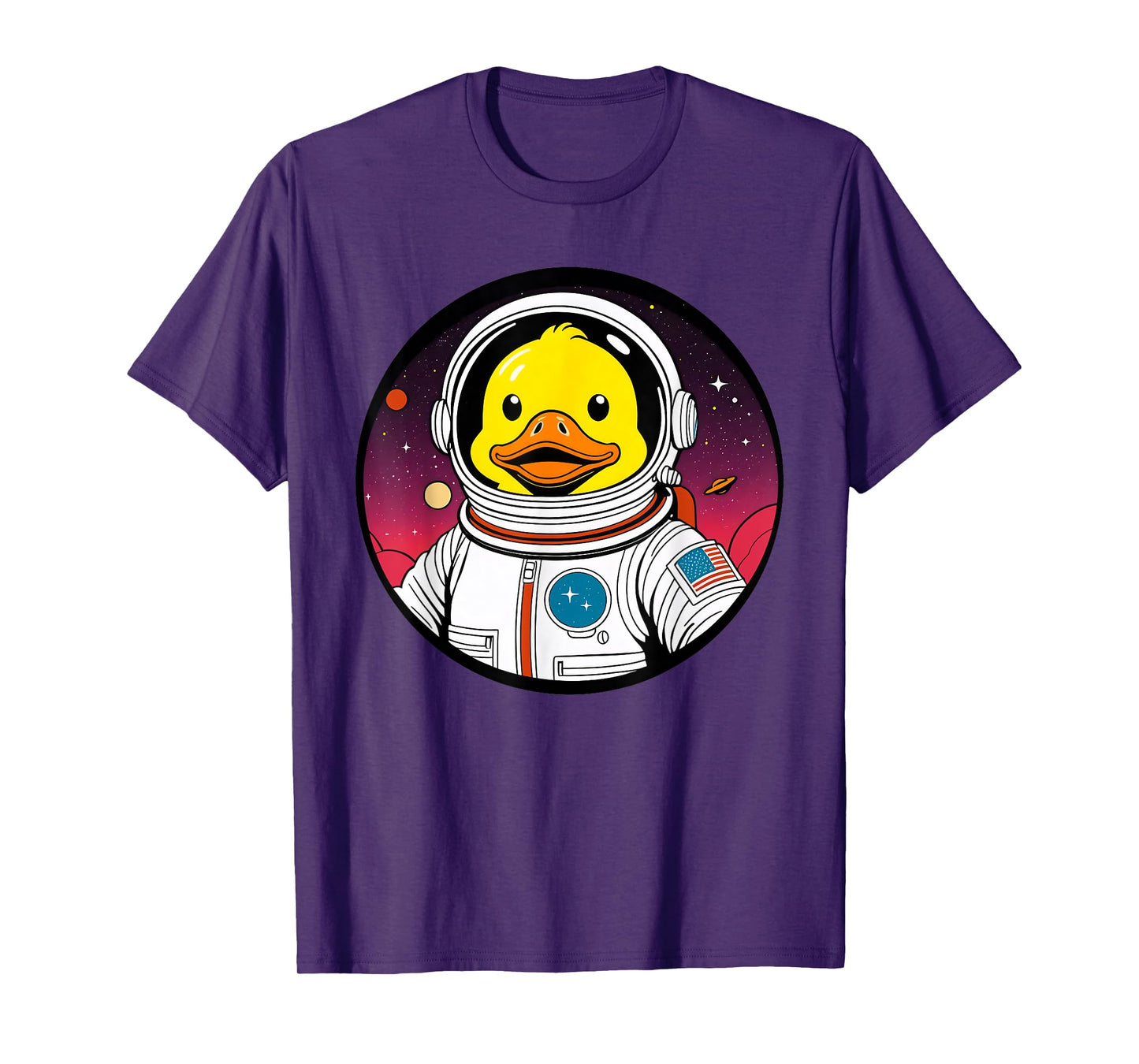 Cute Rubber Duck Space Astronaut Duck Lovers Men Women Kids T-Shirt