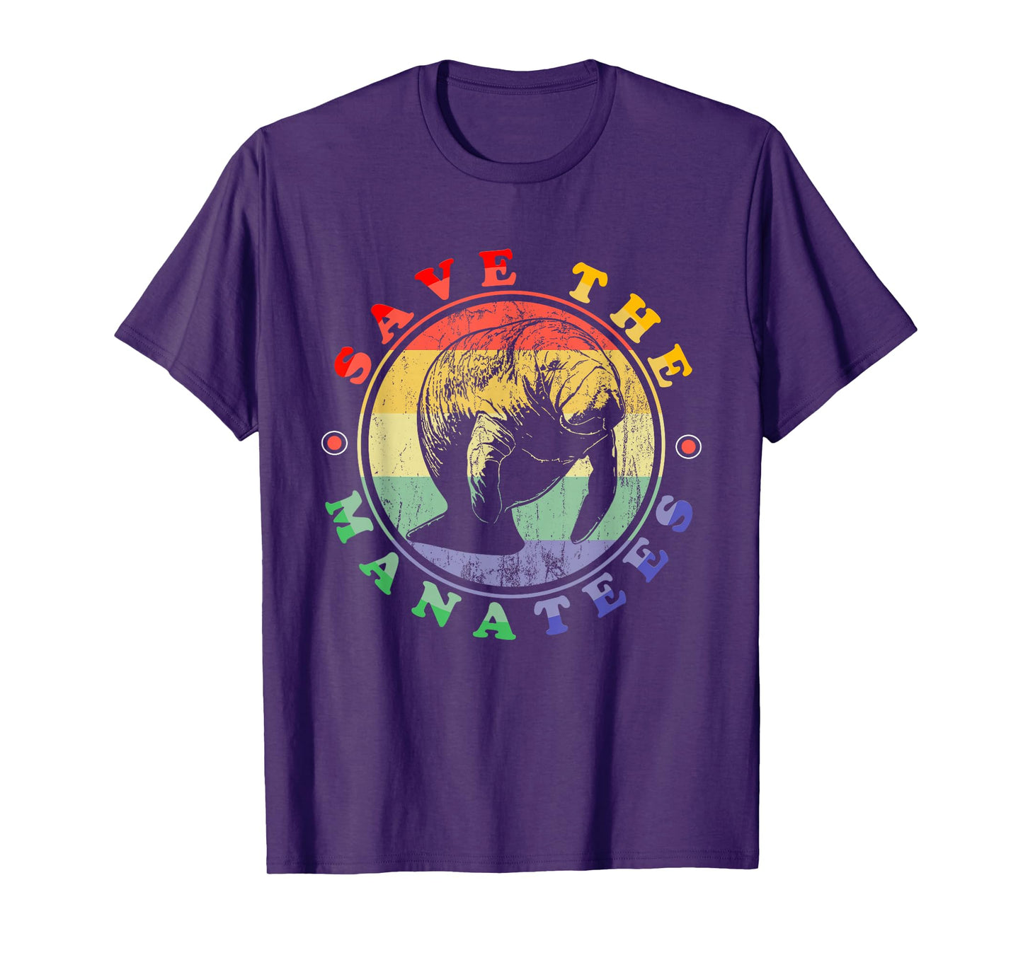 Save The Manatees Love Manatees Animal Retro Manatee T-Shirt