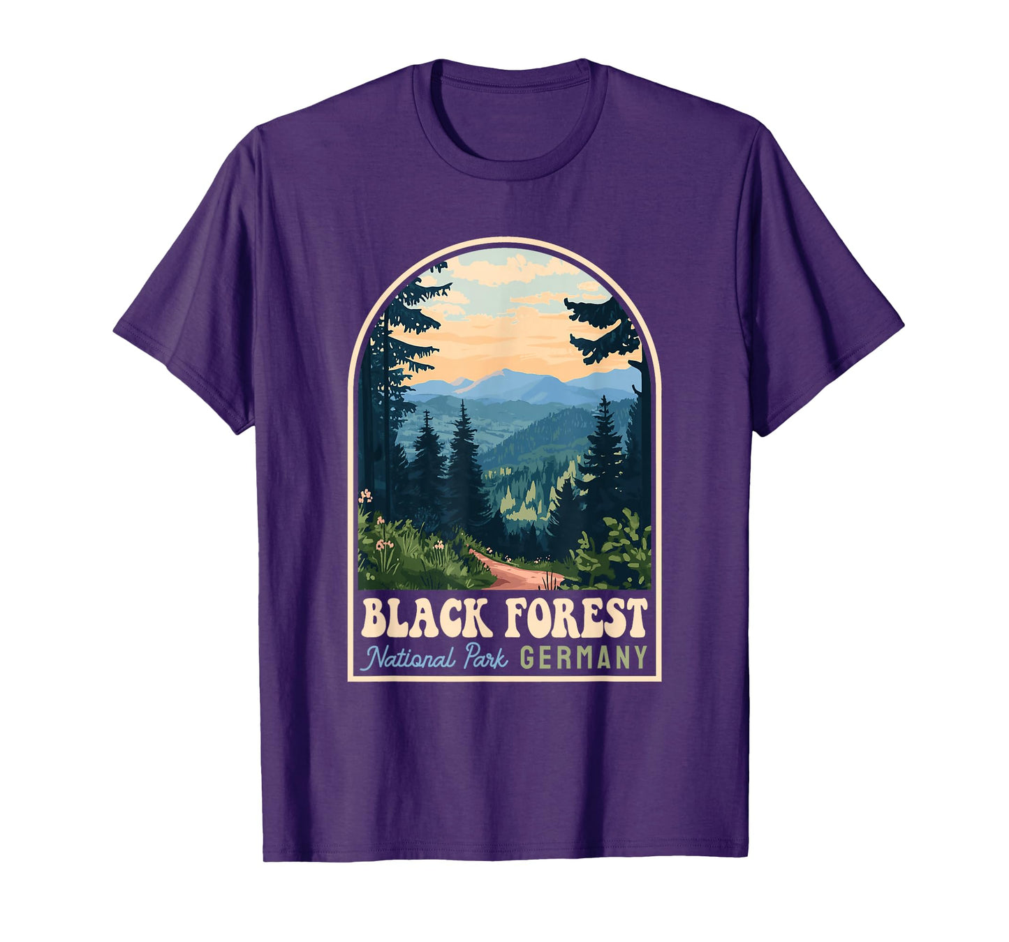 Black Forest National Park Germany Retro Travel Souvenir T-Shirt