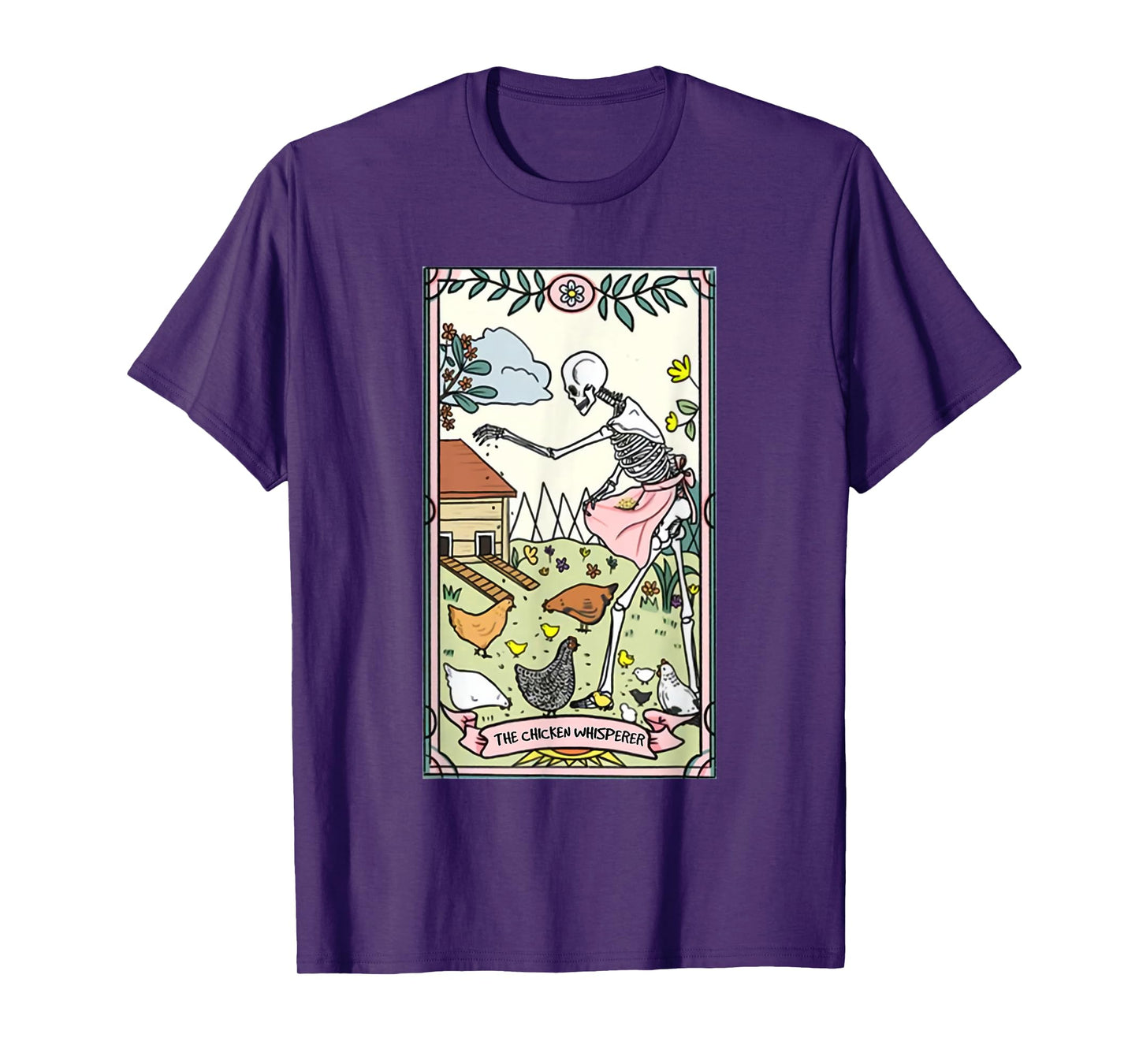 The Chicken Whisperer Tarot Card Crazy Chicken Lady Farmer T-Shirt