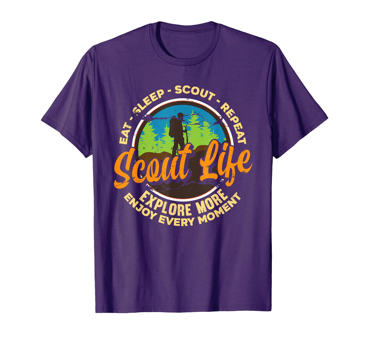 Eat Sleep Scout Repeat - Best Scout Life Hiking Scouting T-Shirt