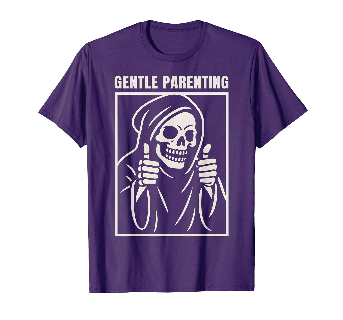 Gently Parenting Tired Parents Skeleton Joke Mom Dad T-Shirt