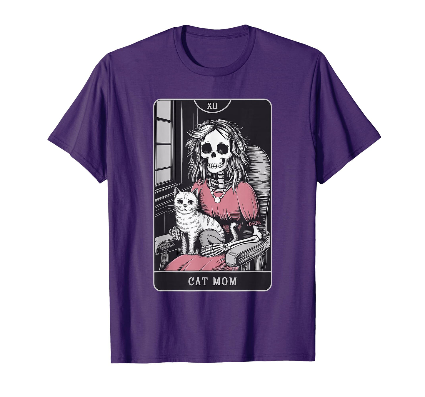 The Cat Mom Tarot Skeleton Witchy T-Shirt