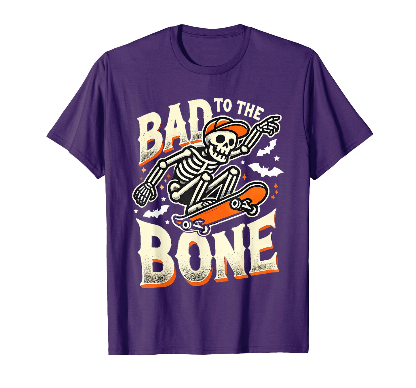 Bad To The Bone Skate Skateboard Shirt Youth Boys Mens Girls T-Shirt