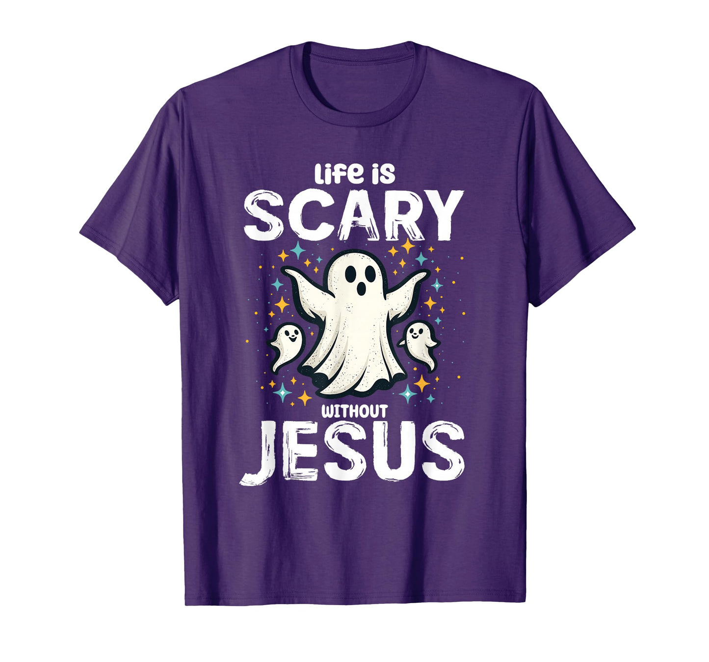 Halloween Life Scary Without Jesus Christian Costume Women T-Shirt
