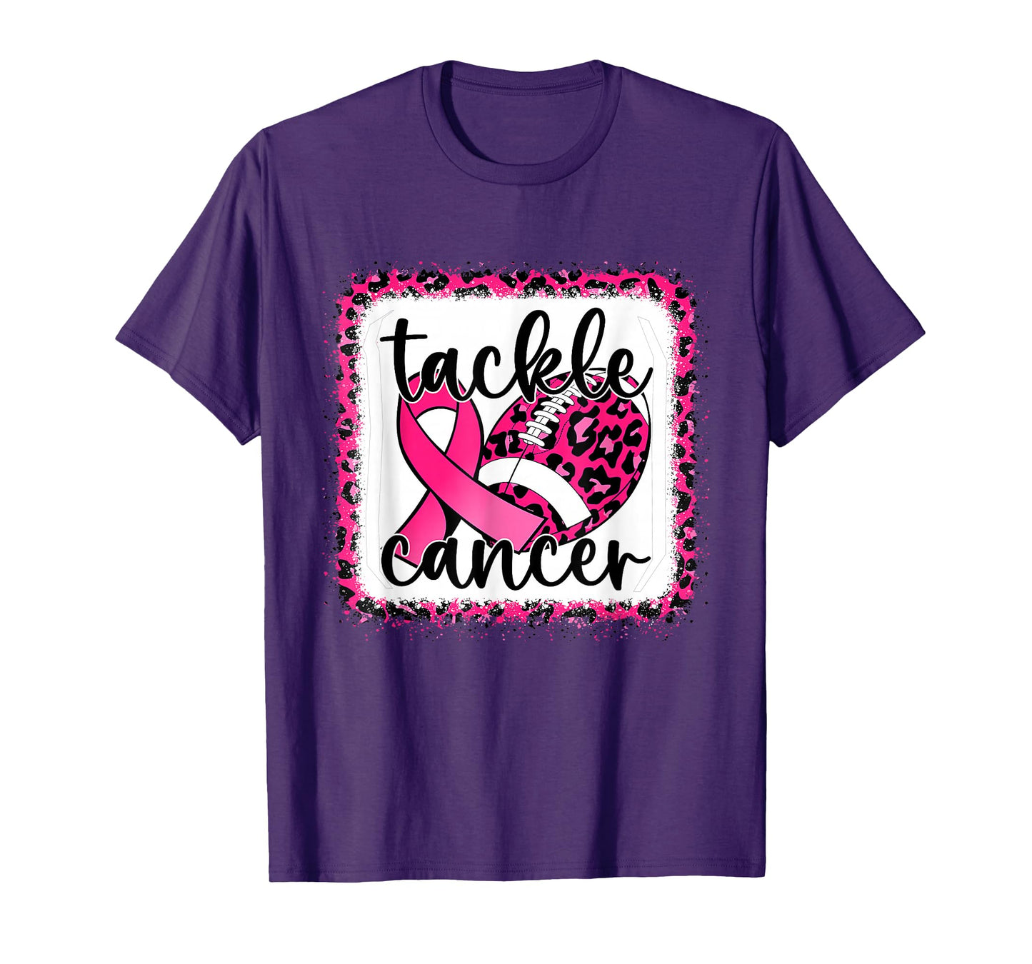 Tackle Football Breast Cancer Awareness Pink Ribbon Boy Kids T-Shirt