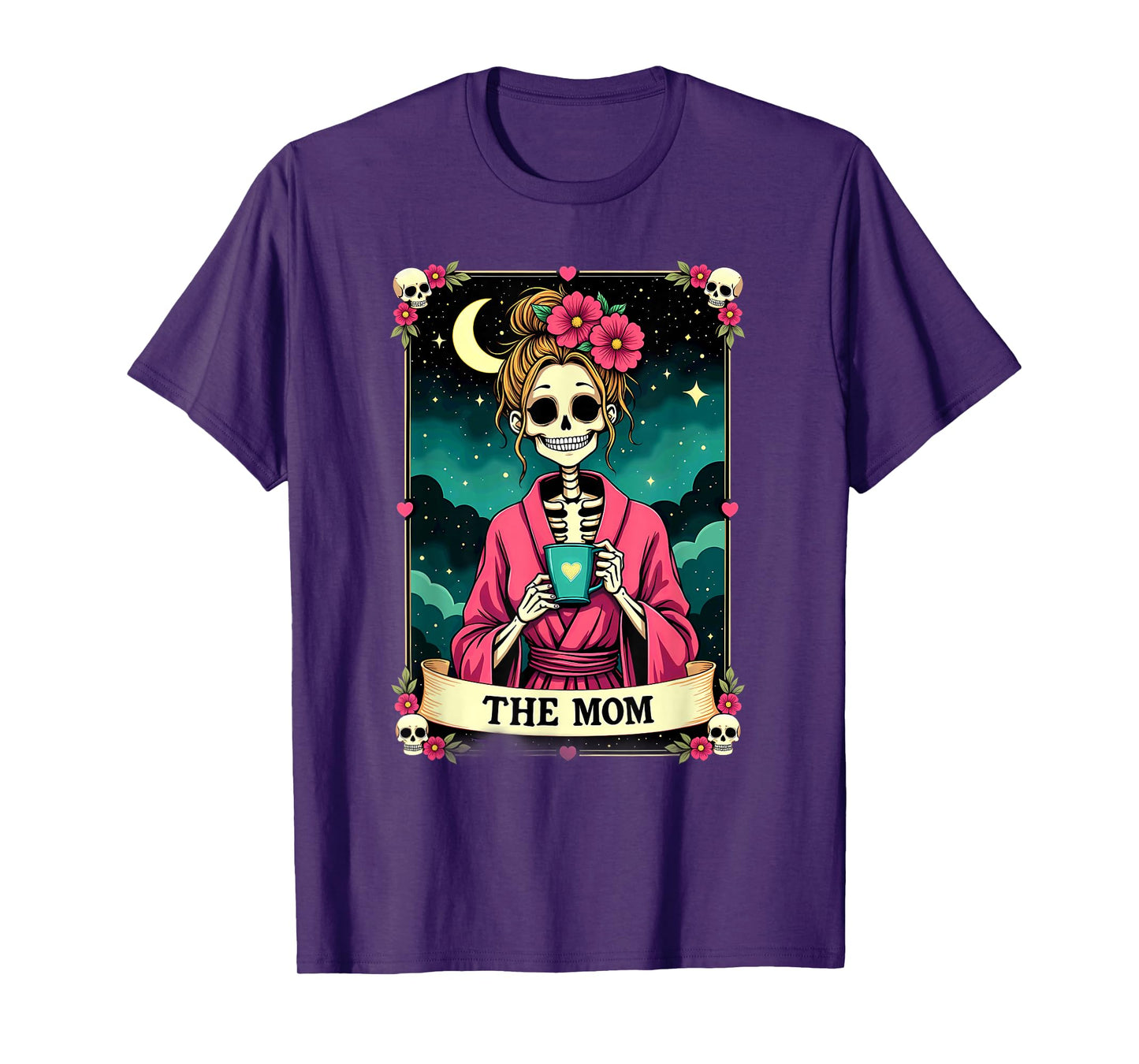 Gothic Tarot Card The Mom Skeleton Coffee T-Shirt