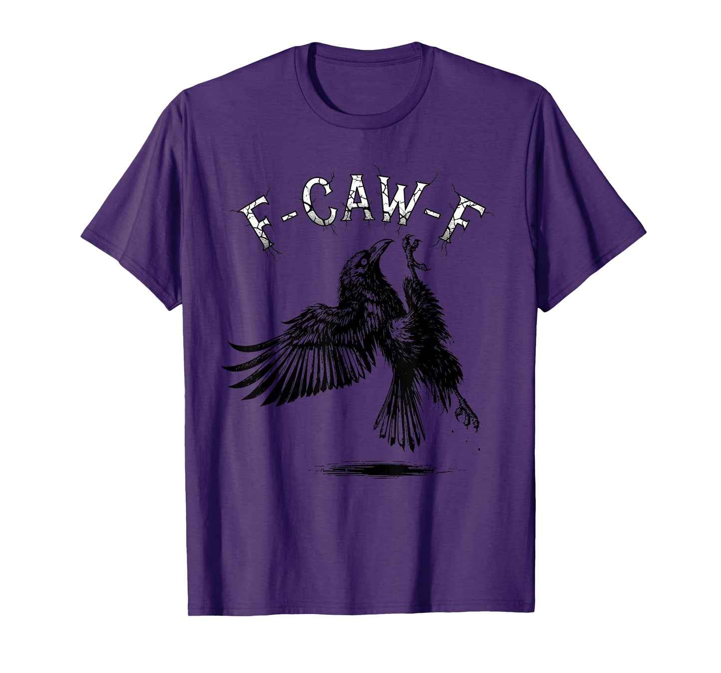 F-Caw-F Black Crow Jump Kick Funny Saying Meme Kickboxing T-Shirt