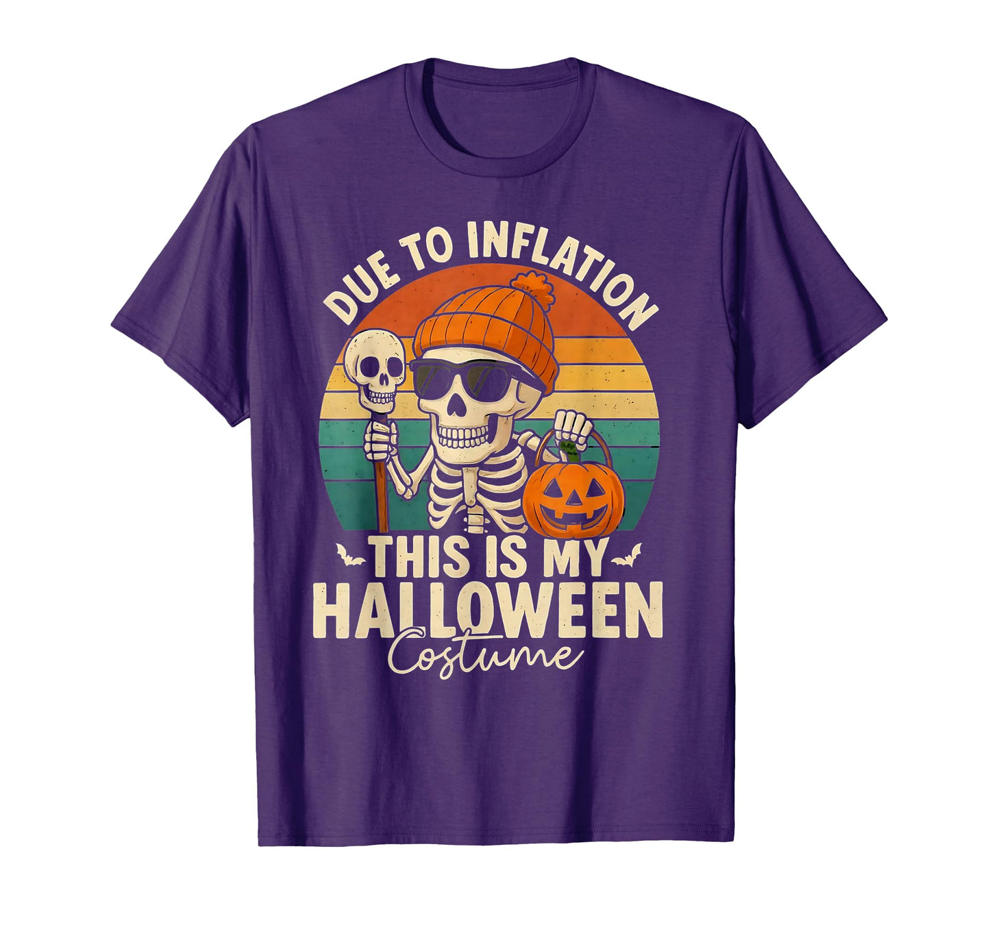 Due to Inflation This is My Halloween Costume Skeleton Humor T-Shirt