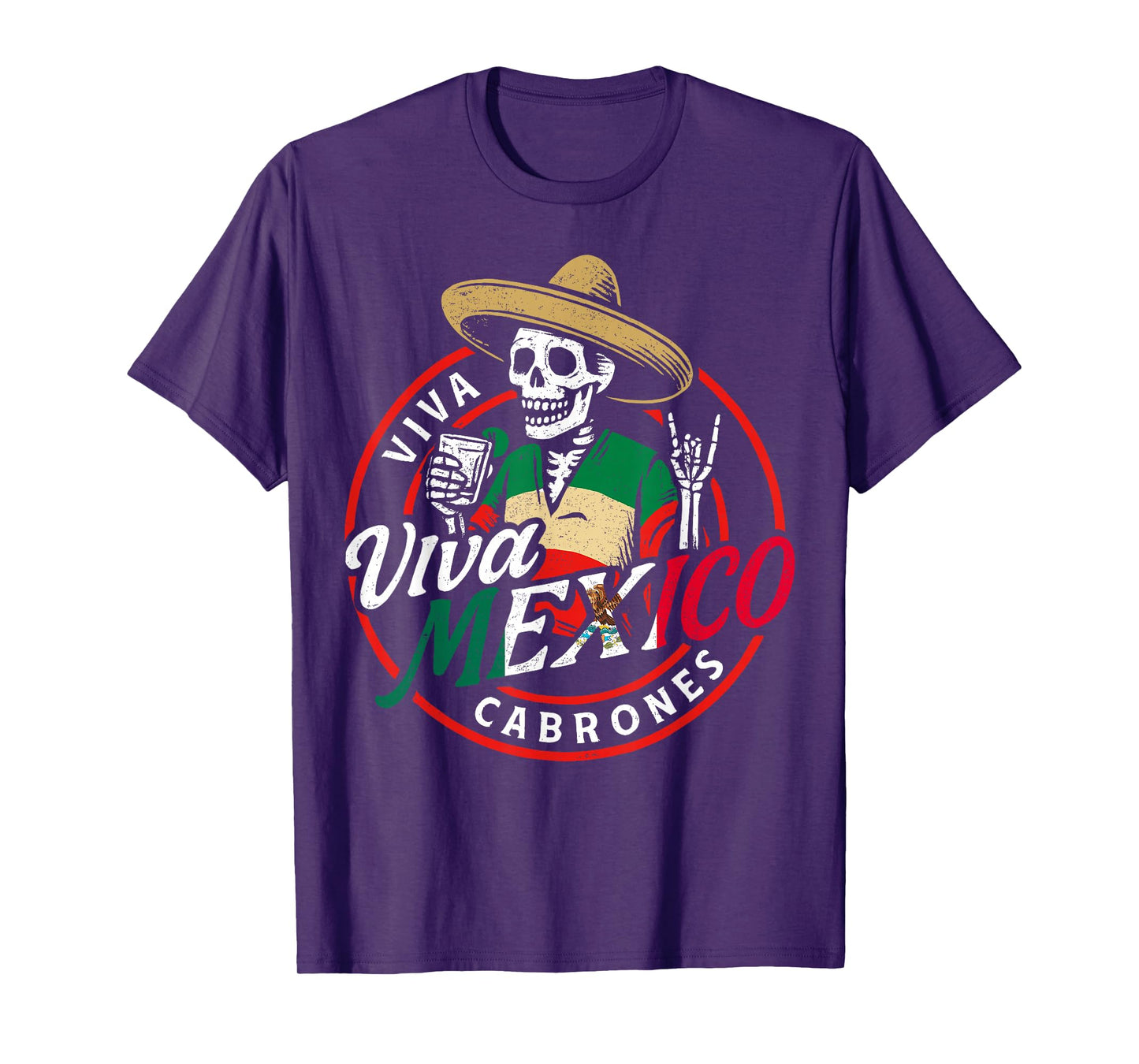 Viva Mexico Shirts Funny Skeleton Men Women Independence Day T-Shirt