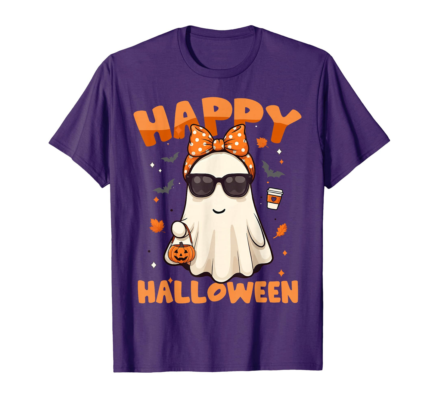 Funny Happy Halloween Boo Ghost Matching Family Couples 2025 T-Shirt