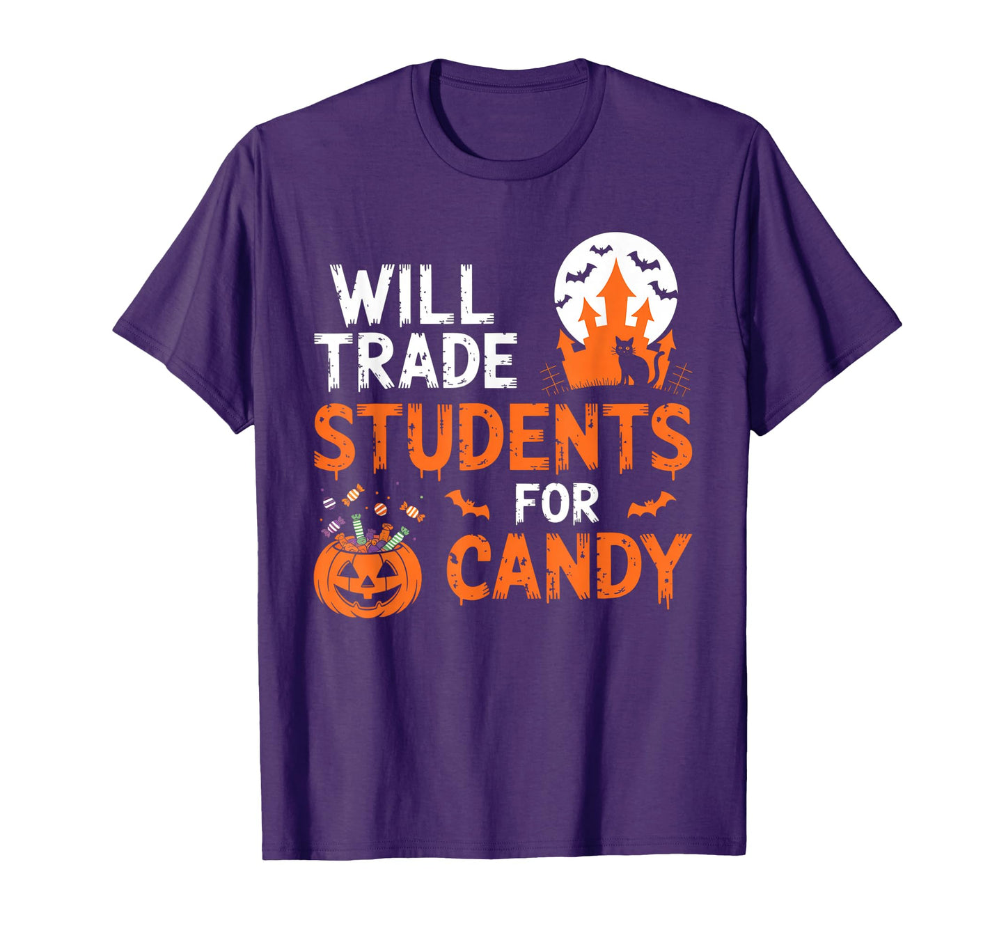 Will Trade Students for Candy Halloween Costume Teacher T-Shirt