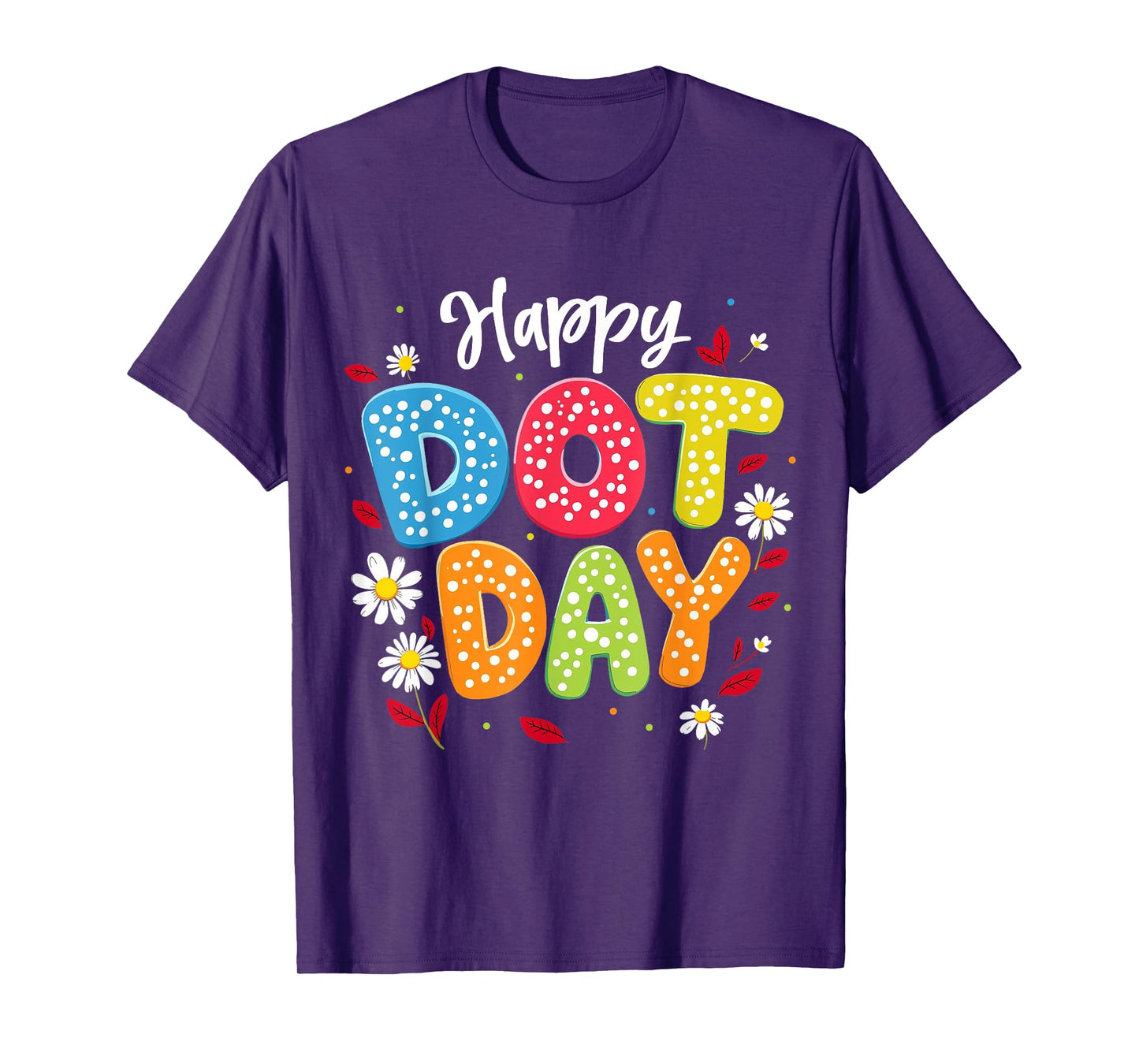 Floral Happy Dot Day September 15th Polka Dot Girls Kids T-Shirt