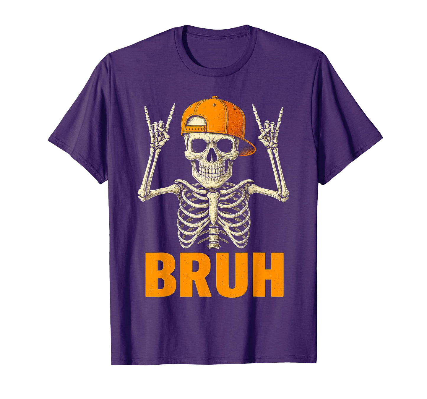 Bruh Punk Rock Skeleton Cool Rocker Family T-Shirt