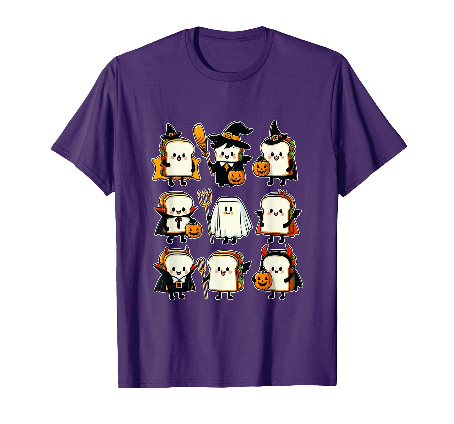 Group Sandwiches Cosplay Witch Boo Ghosts Halloween Food T-Shirt