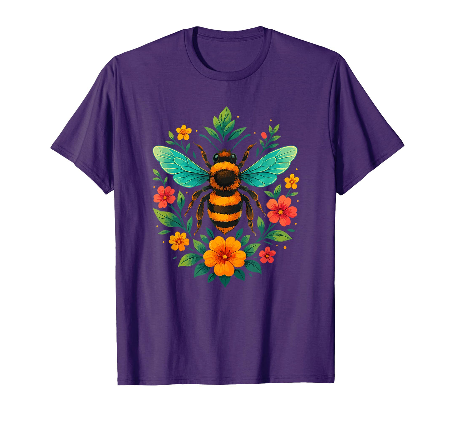 Flowers Beekeeping Beekeeper Floral Honey Bee Lover T-Shirt