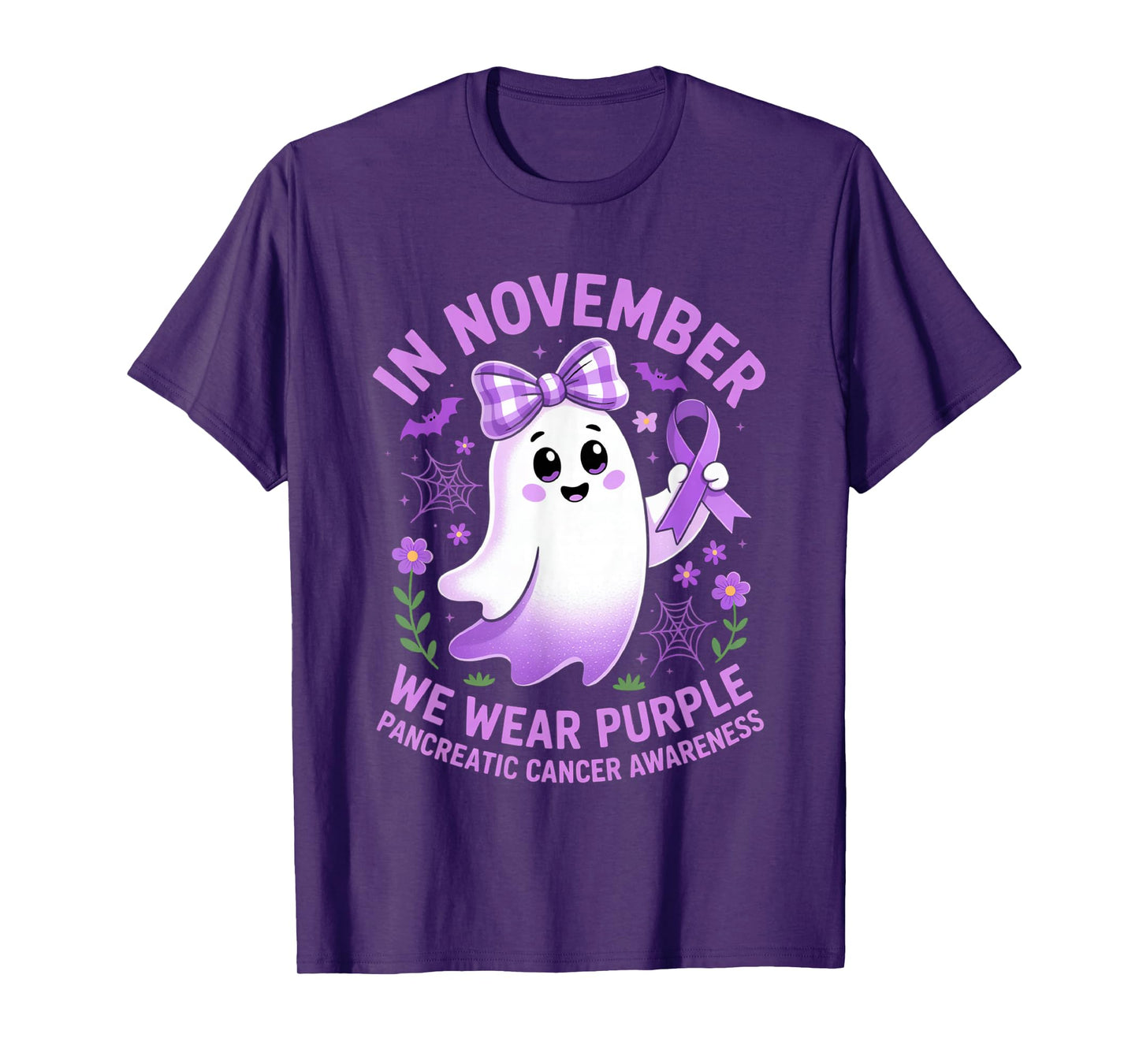 in November We Wear Purple Pancreatic Cancer Awareness T-Shirt