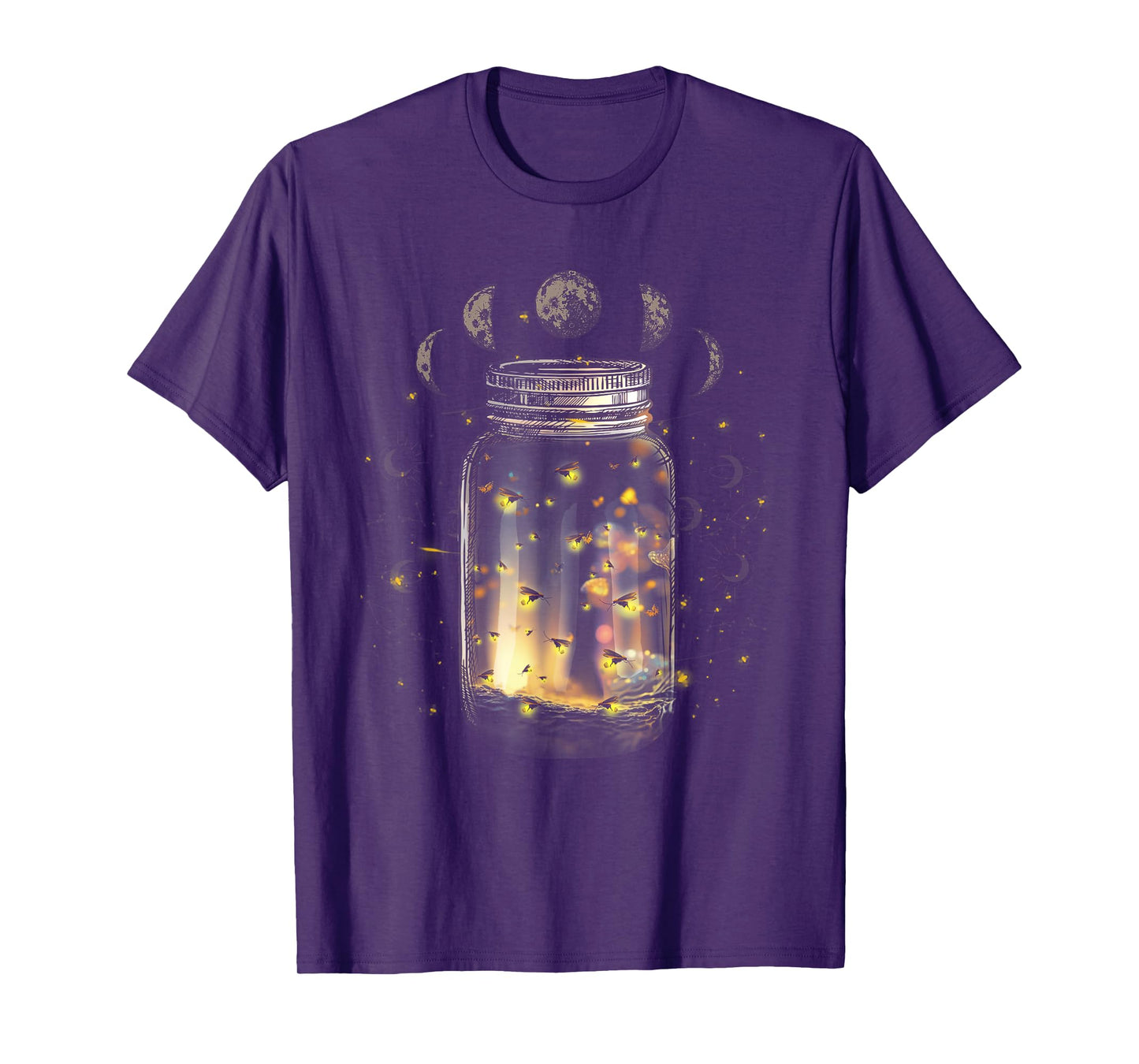 Fireflies Bugs In Jar Firefly Lightning Insects Of Biology T-Shirt
