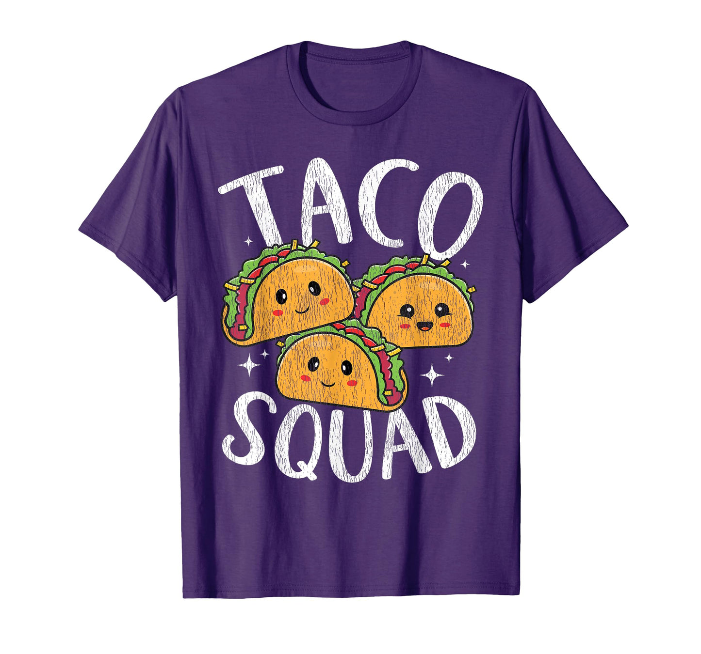 Kawaii Taco Squad For Tacos Lover Men Women Kids Vintage T-Shirt