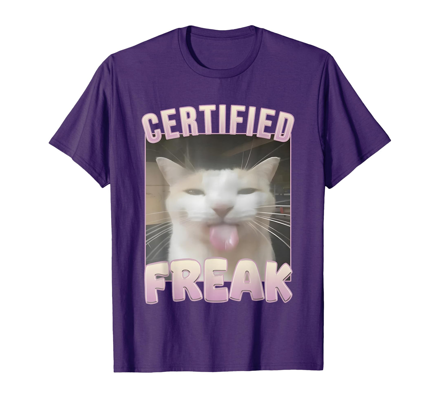 Certified Freak Cat Meme T-Shirt for Men Women