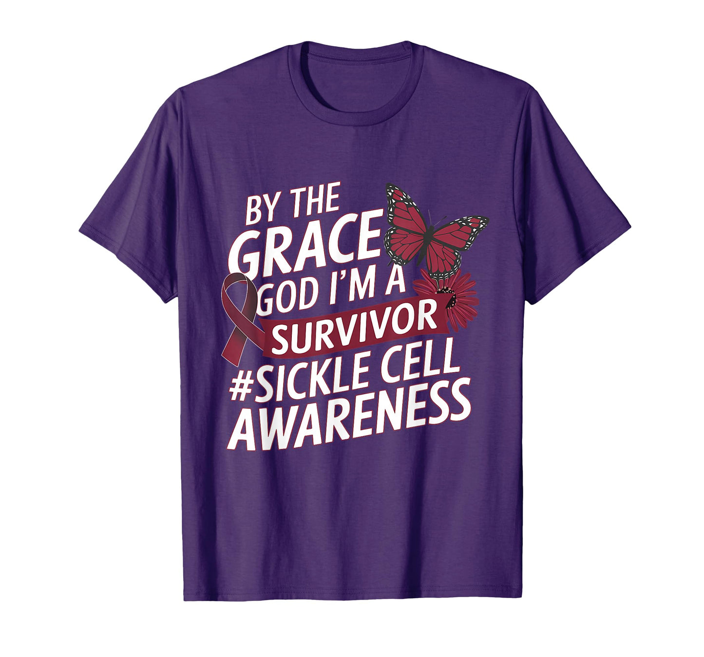 Sickle Cell Awareness Anemia Grace God I'm A Survivor T-Shirt