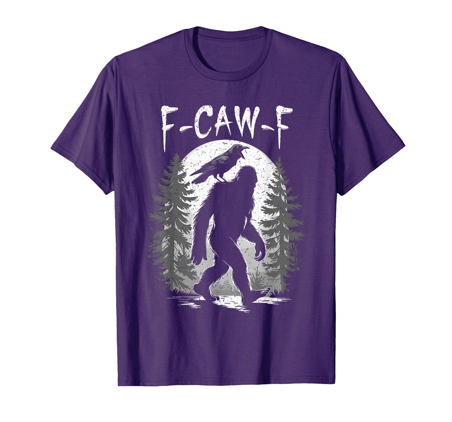 F-Caw-F Bigfoot Crow Moon Funny Vintage Sasquatch FCawF T-Shirt