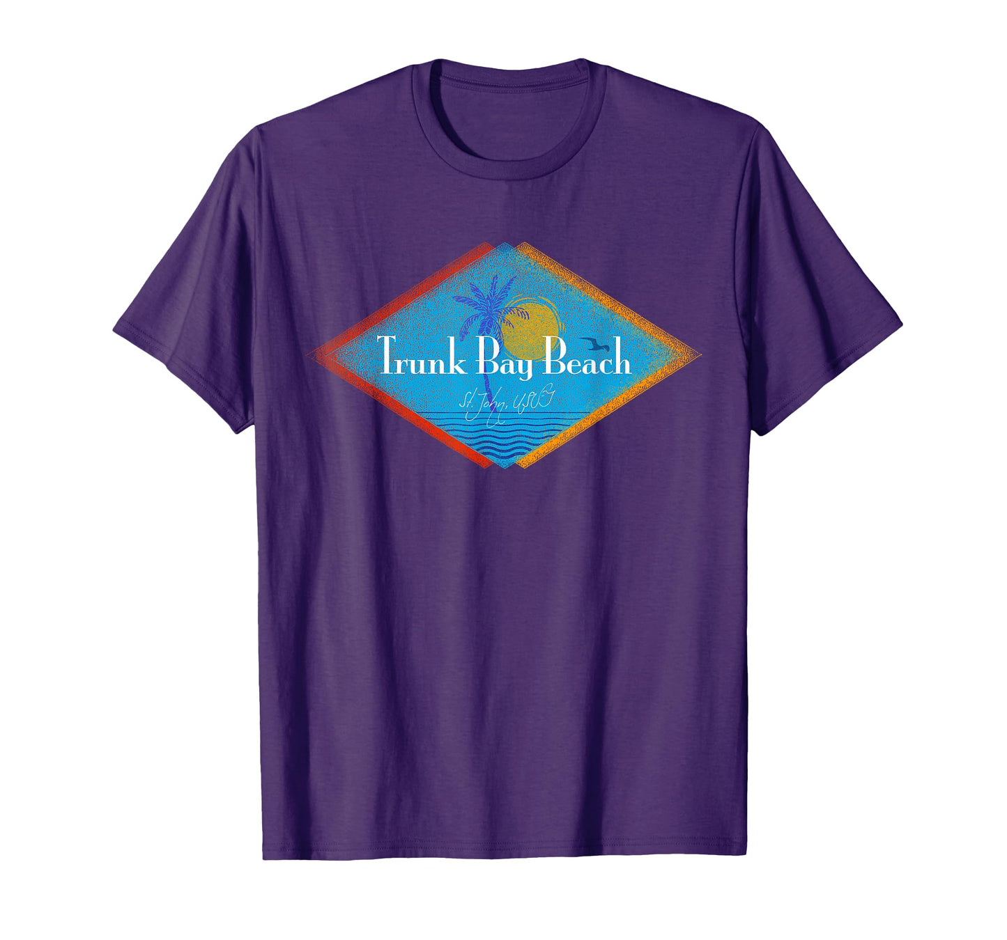 Trunk Bay Beach St John USVI Mid Century Modern Vintage T-Shirt for Men Women Kids