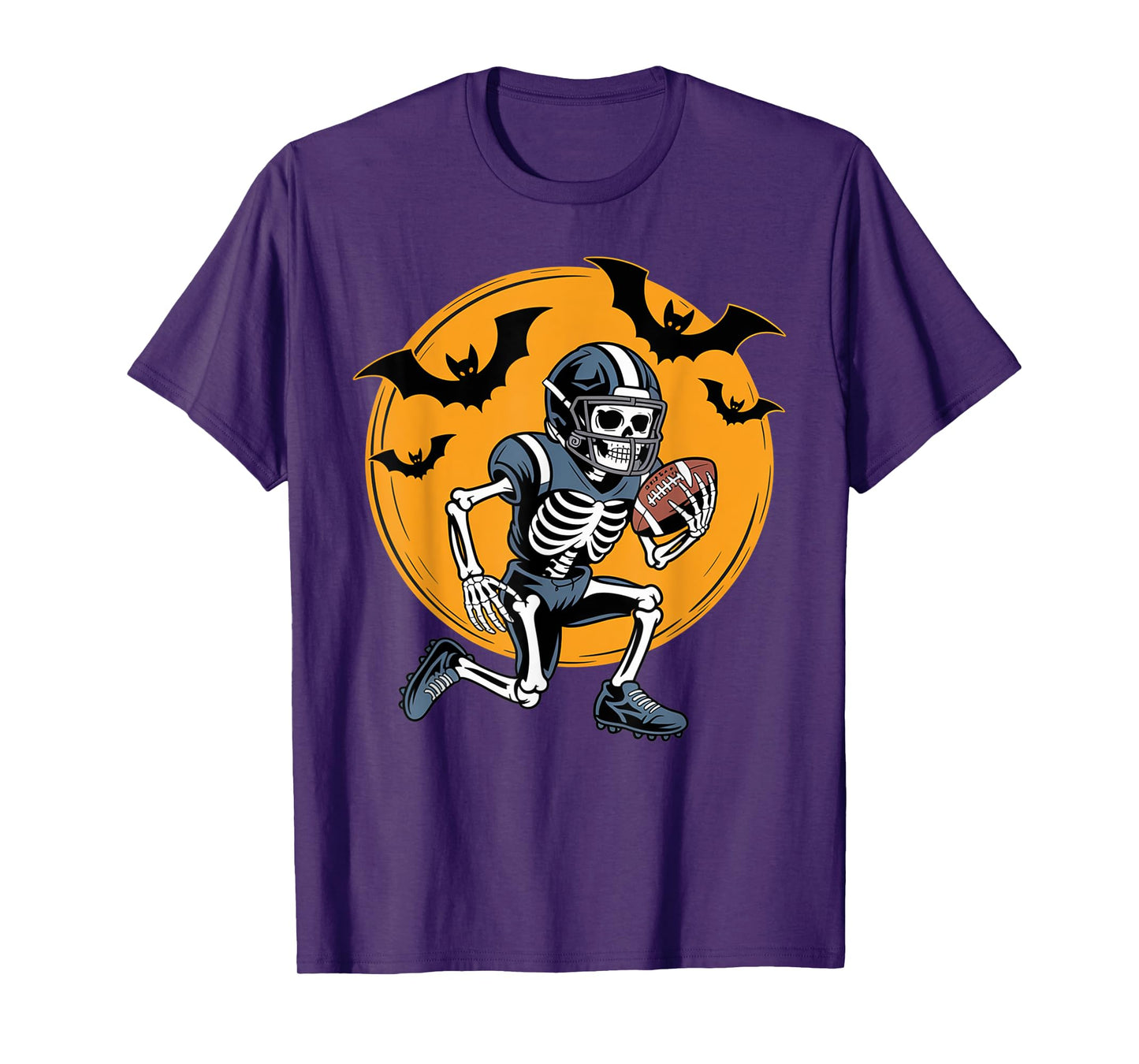 American Football Skeleton Halloween Sport Fantasy Football T-Shirt