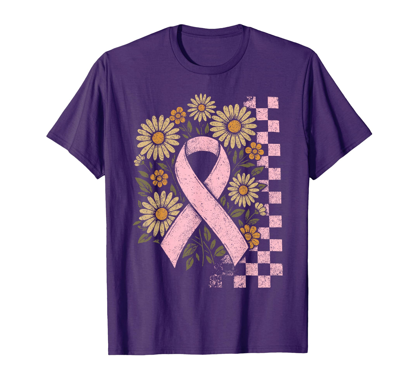 Breast Cancer Awareness Sunflower Pink Ribbon Cute T-Shirt